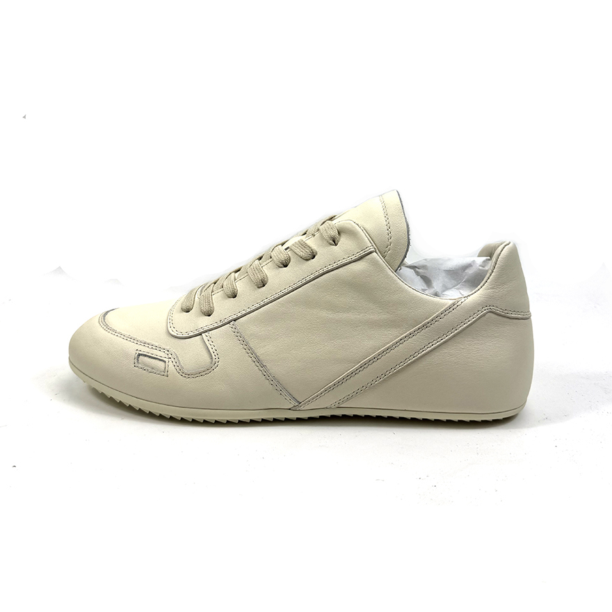 Rick Owens Minimal Sneak Leather Panel Sneakers - DopestKickz