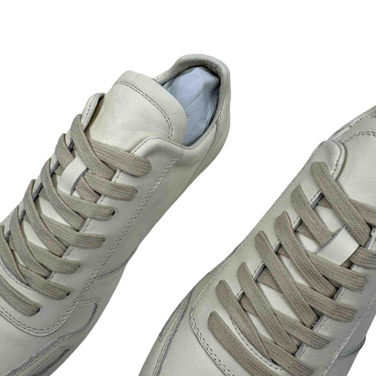 Rick Owens Minimal Sneak Leather Panel Sneakers - DopestKickz