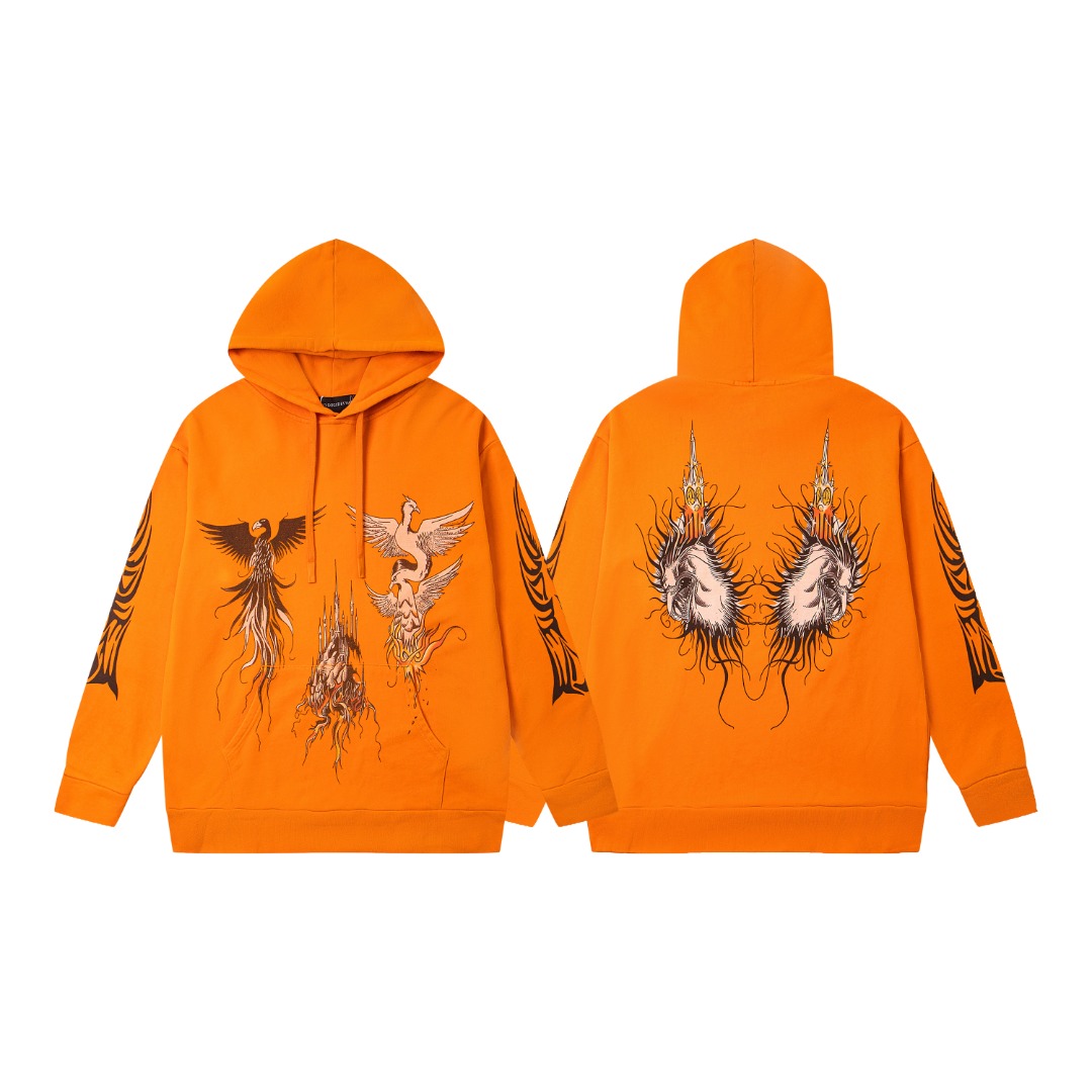 Who Decides War Nefarious Bird-print Hoodie - DopestKickz