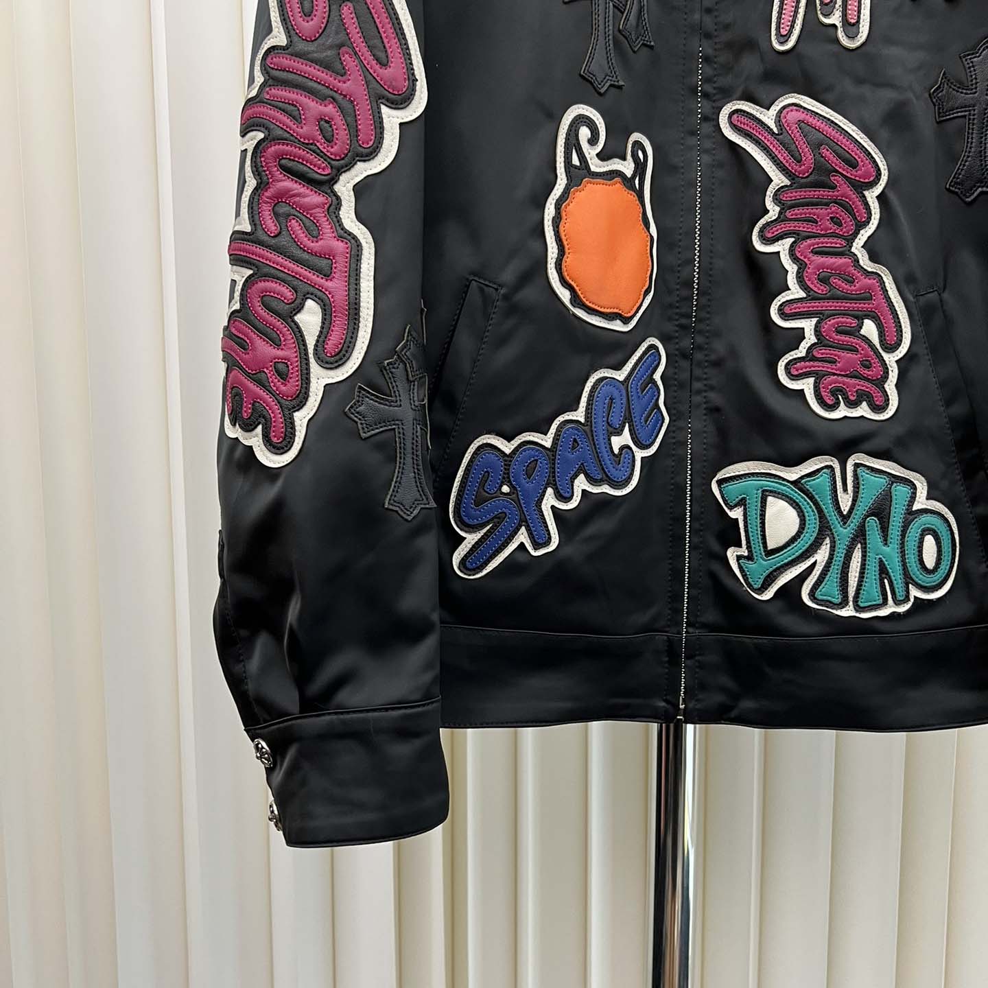 Chrome Hearts Matty Boy Cross patch Zip Up Jacket  - DopestKickz