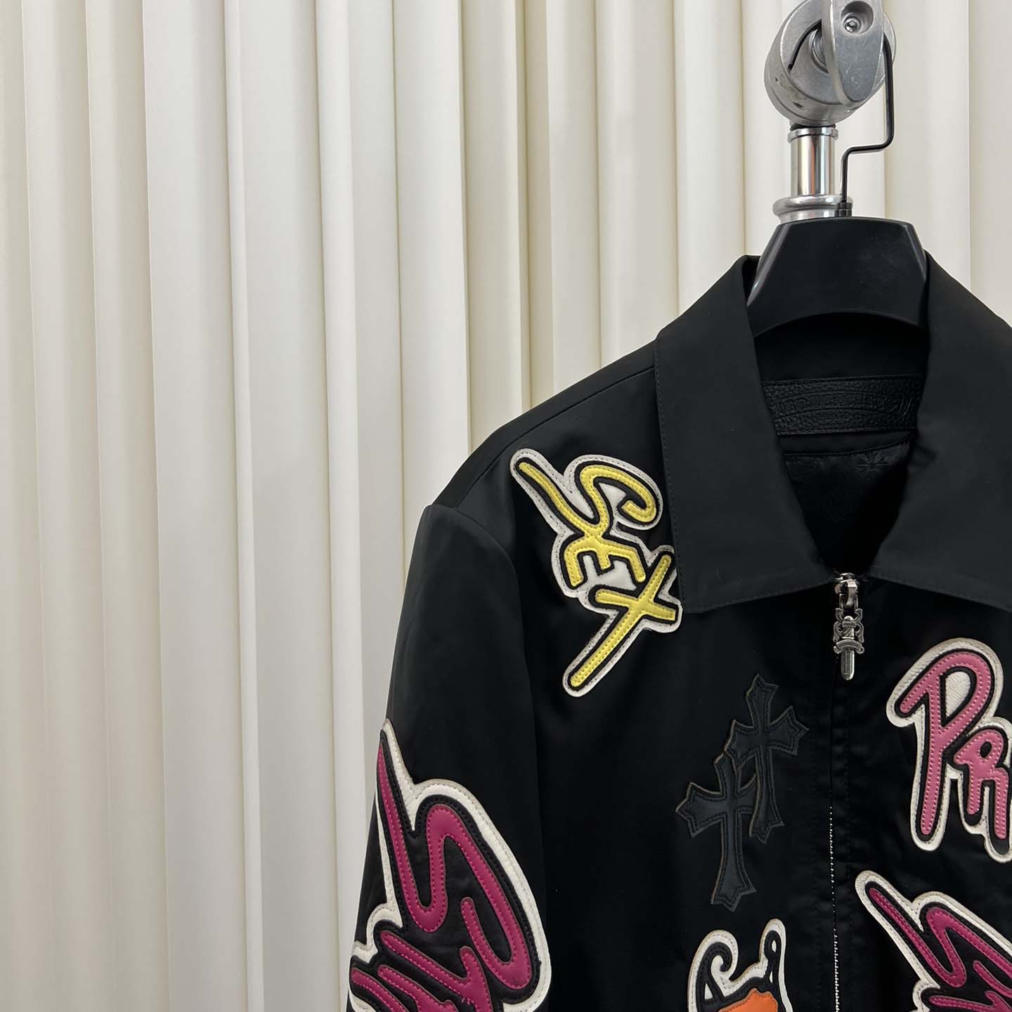 Chrome Hearts Matty Boy Cross patch Zip Up Jacket  - DopestKickz