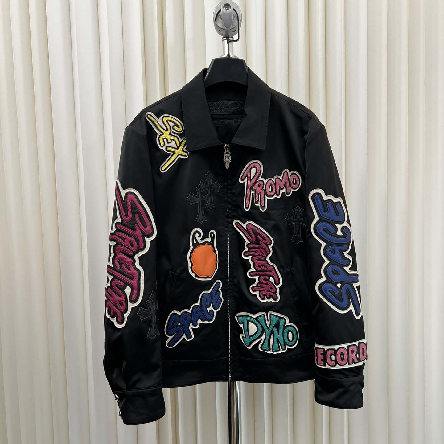 Chrome Hearts Matty Boy Cross patch Zip Up Jacket  - DopestKickz