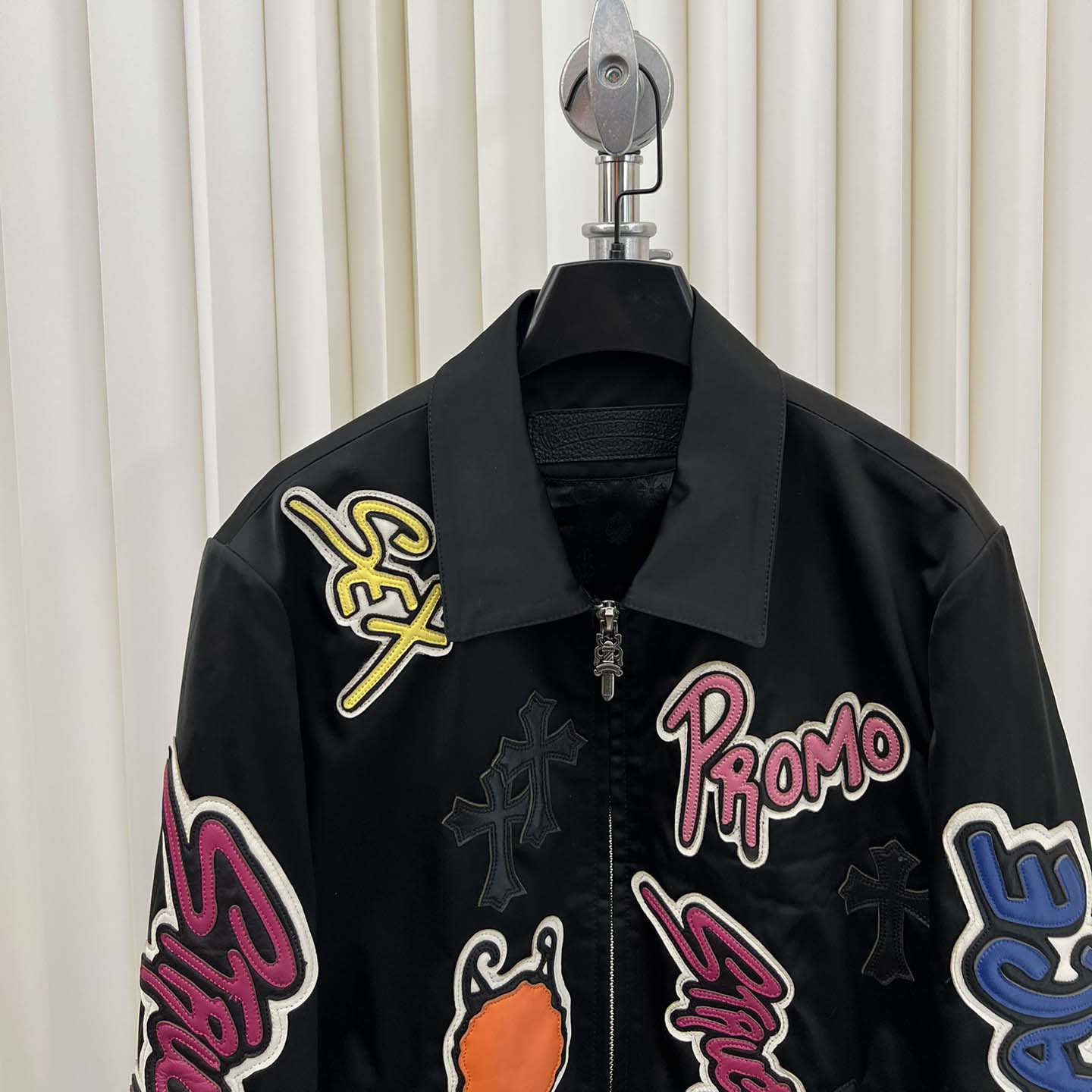 Chrome Hearts Matty Boy Cross patch Zip Up Jacket  - DopestKickz