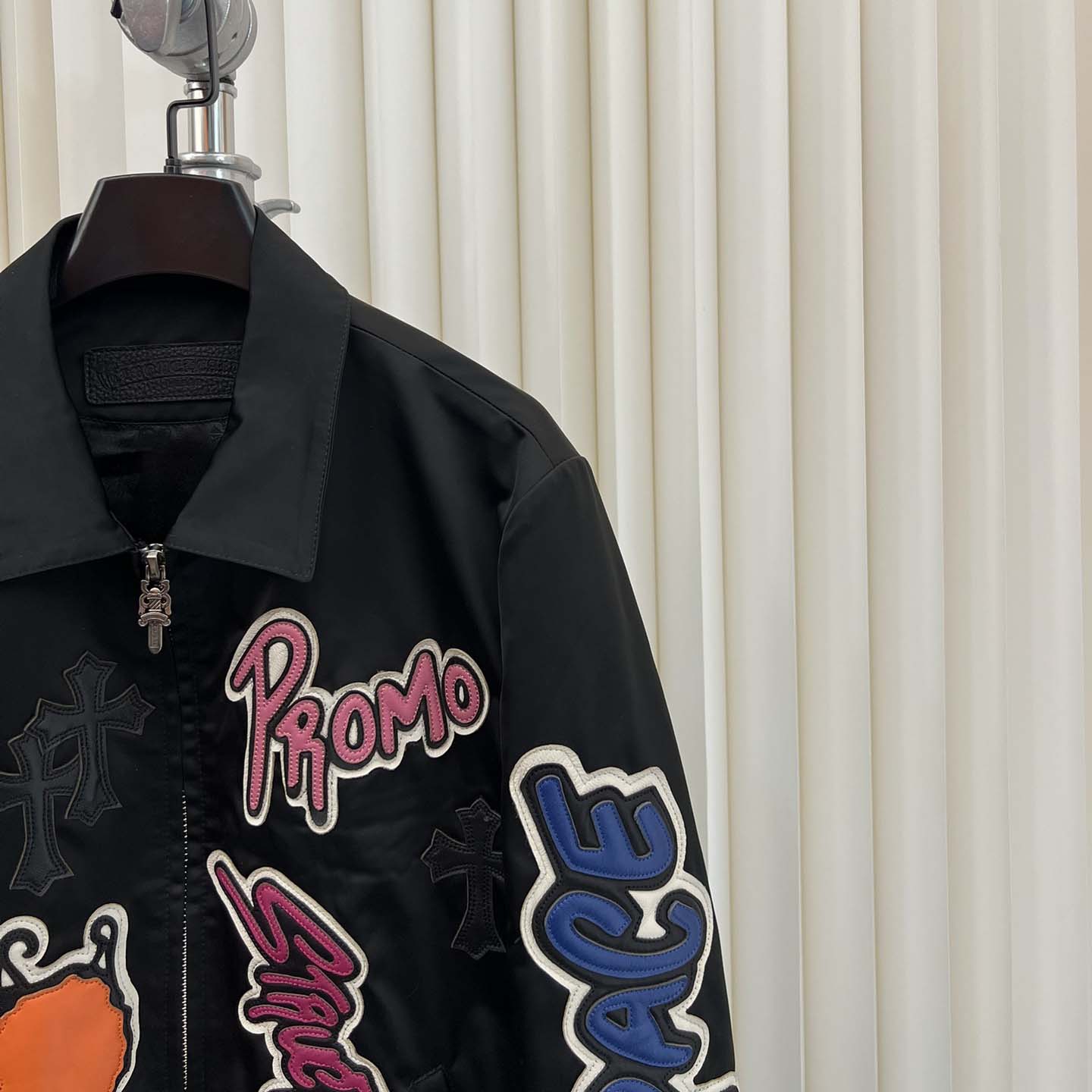 Chrome Hearts Matty Boy Cross patch Zip Up Jacket  - DopestKickz