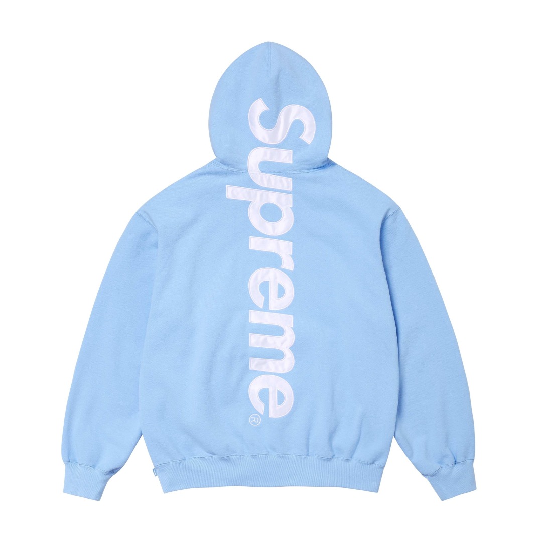 Supreme Satin Appliqué Hooded Sweatshirt - DopestKickz