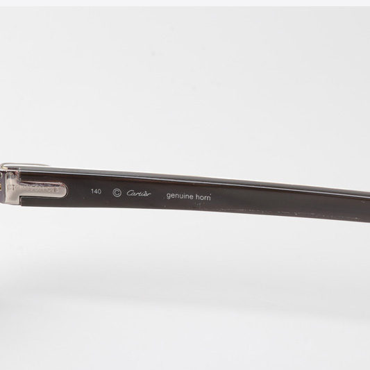 Cartier CT_3524012 White Mix Black Buffalo Sunglasses In Silver Gradient Gray - DopestKickz