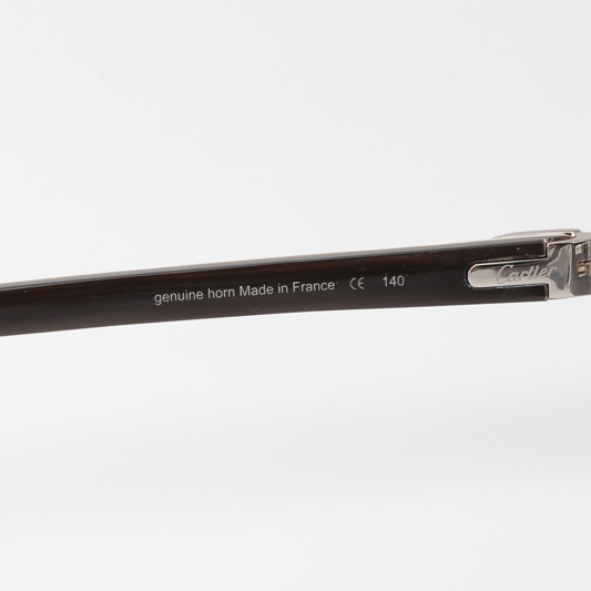 Cartier CT_3524012 White Mix Black Buffalo Sunglasses In Silver Gradient Gray - DopestKickz