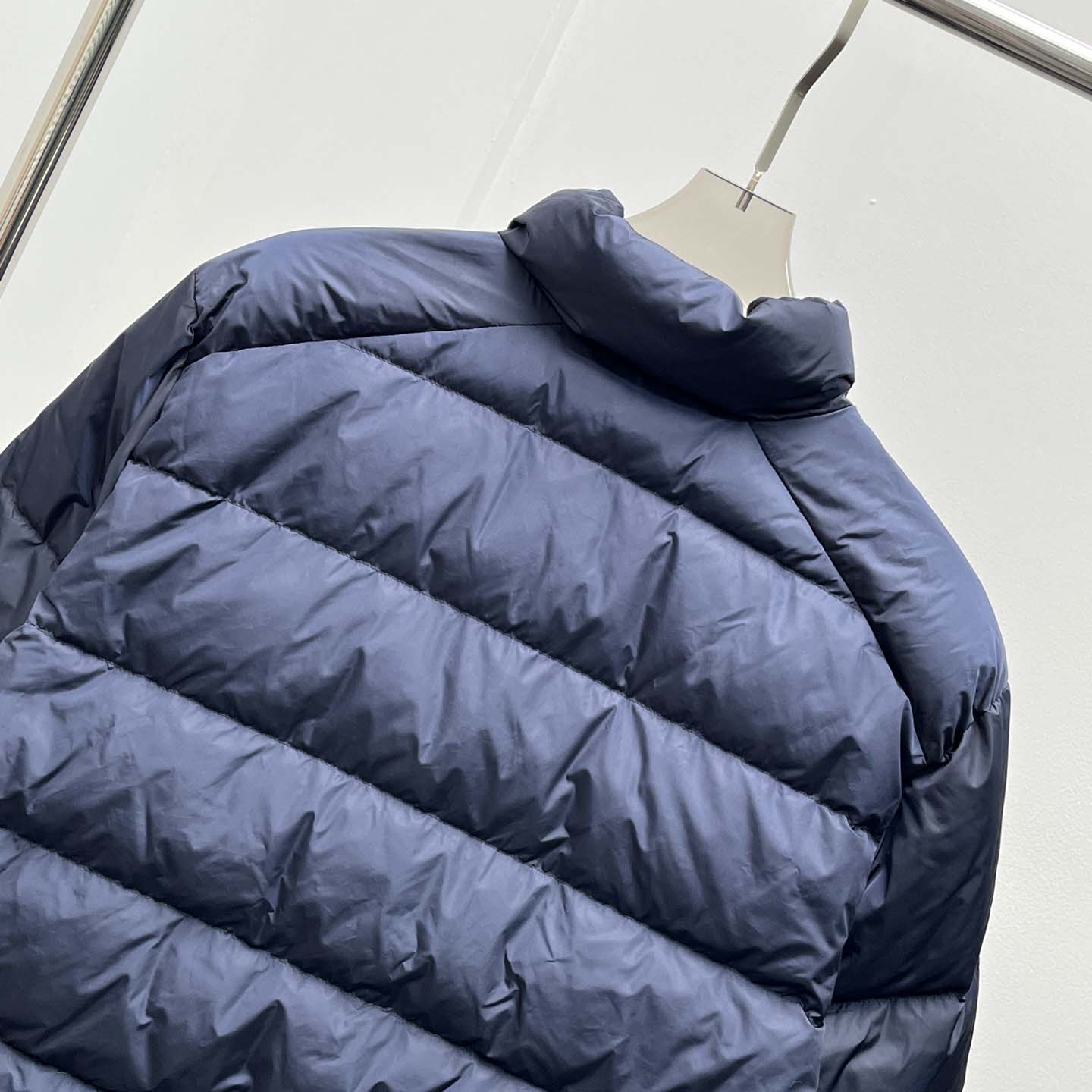Prada Re-nylon Down Jacket In Navy Blue - DopestKickz