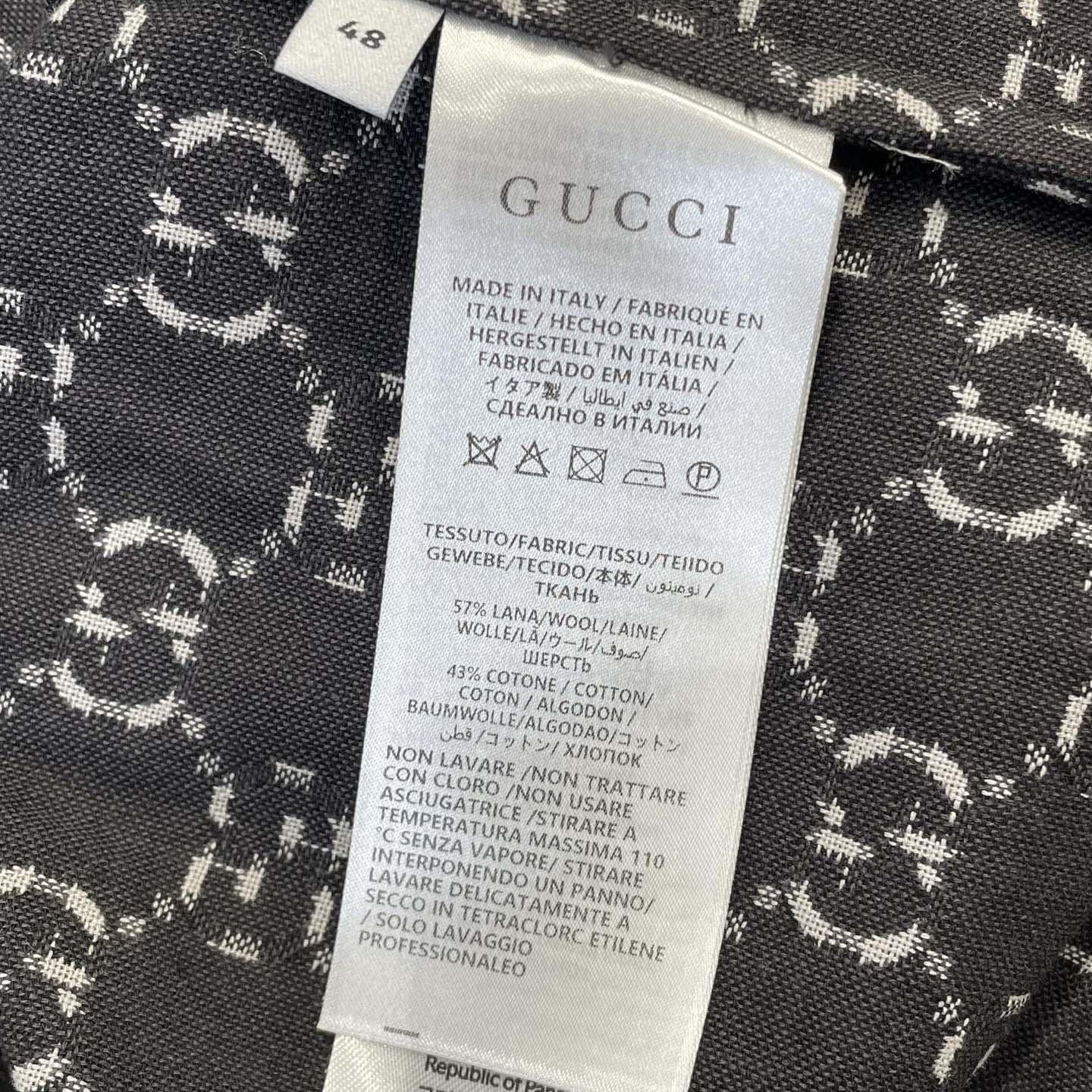 Gucci GG Gingham Cotton Wool Jacquard Shirt - DopestKickz