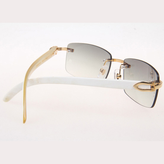 Cartier CT_3524012 White Buffalo Sunglasses In Gold Grey - DopestKickz