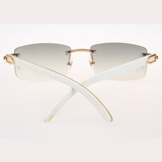 Cartier CT_3524012 White Buffalo Sunglasses In Gold Grey - DopestKickz