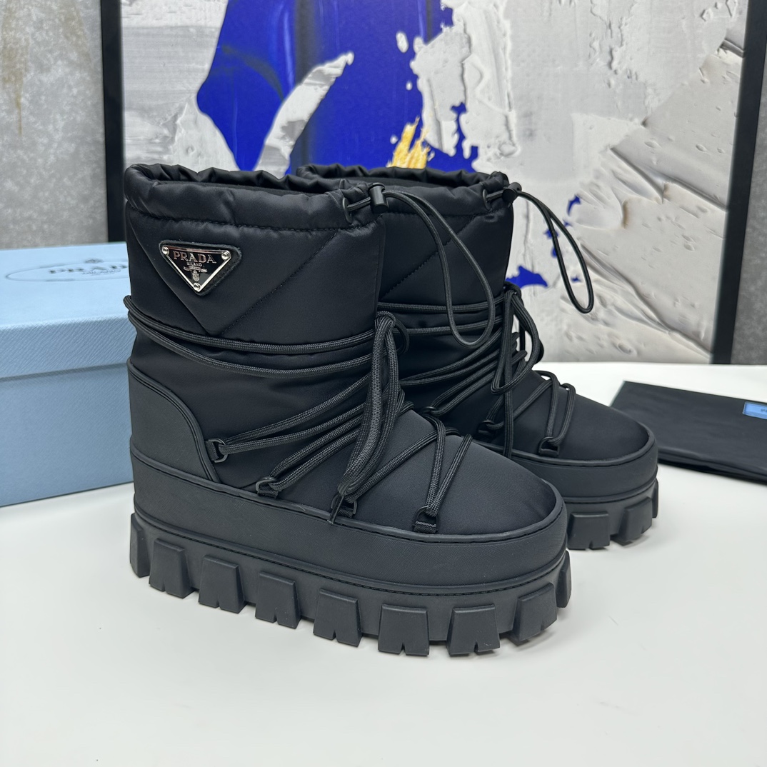 Prada Nylon Gabardine Après-ski Boots - DopestKickz