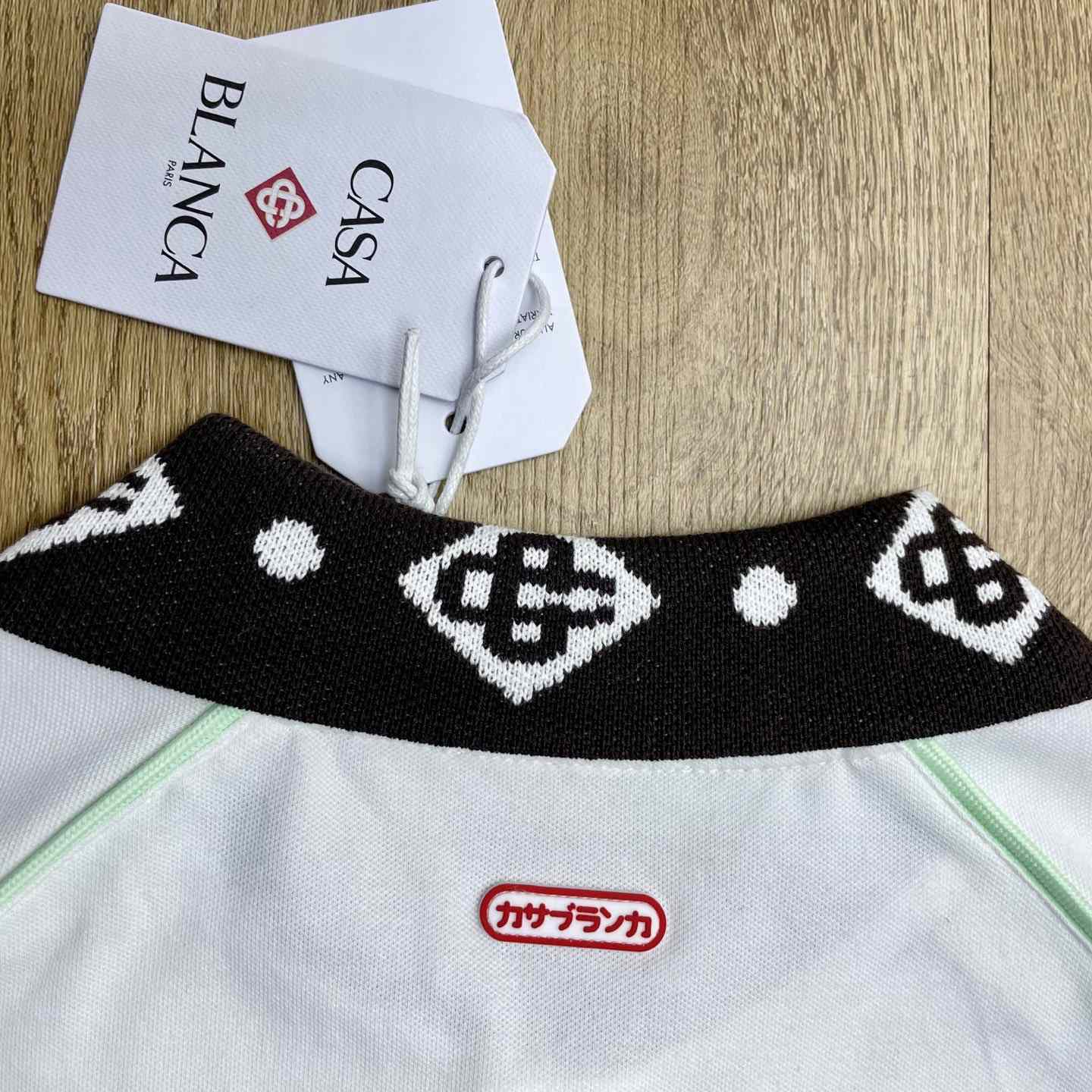 Casablanca Chenille Collar Raglan Polo Shirt   c1106 - DopestKickz