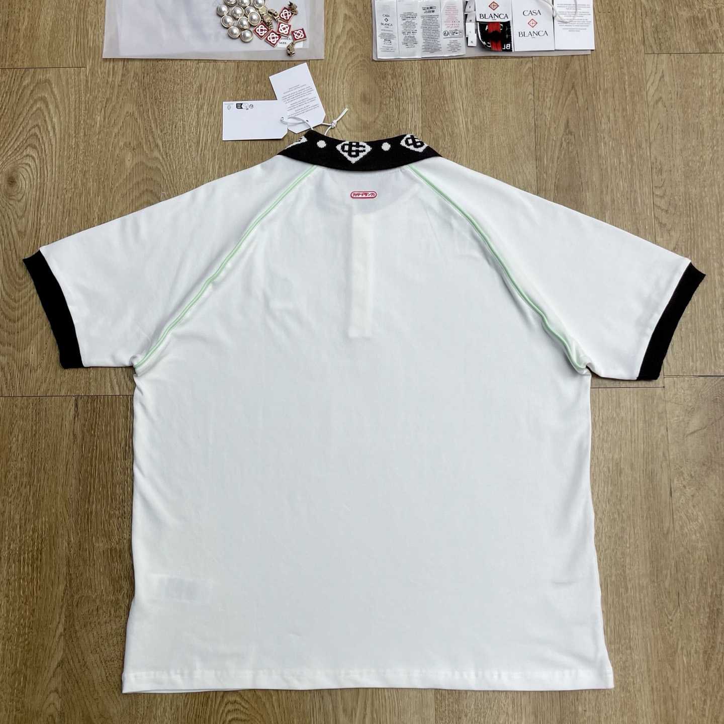 Casablanca Chenille Collar Raglan Polo Shirt   c1106 - DopestKickz