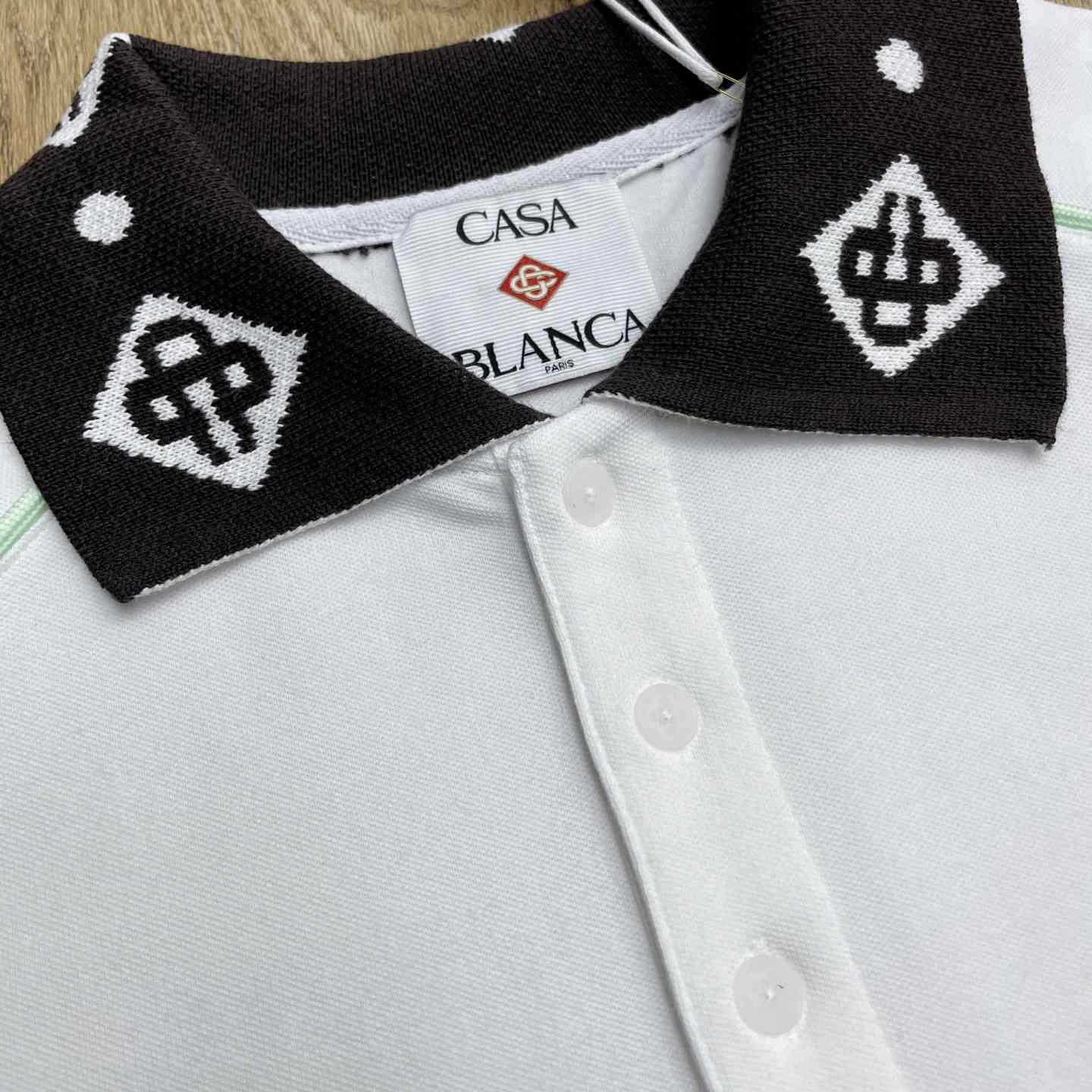 Casablanca Chenille Collar Raglan Polo Shirt   c1106 - DopestKickz