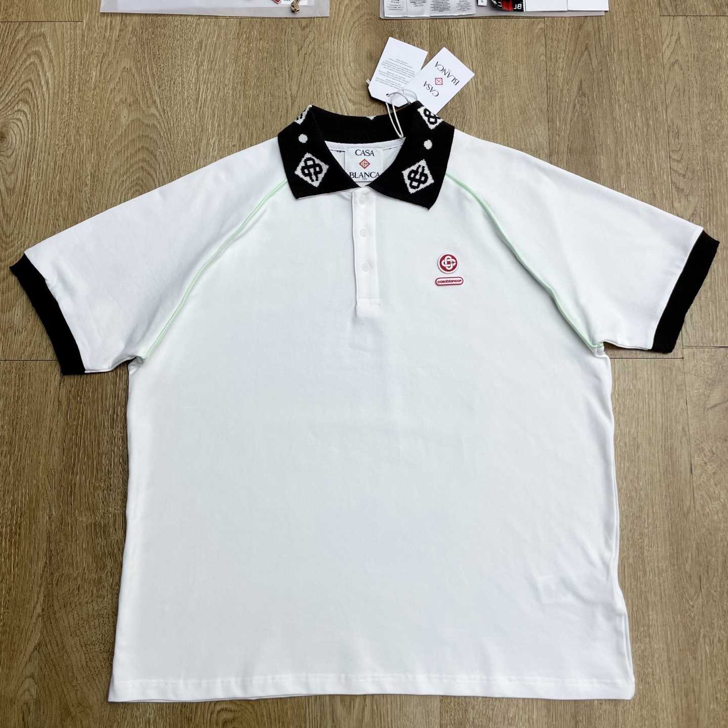 Casablanca Chenille Collar Raglan Polo Shirt   c1106 - DopestKickz