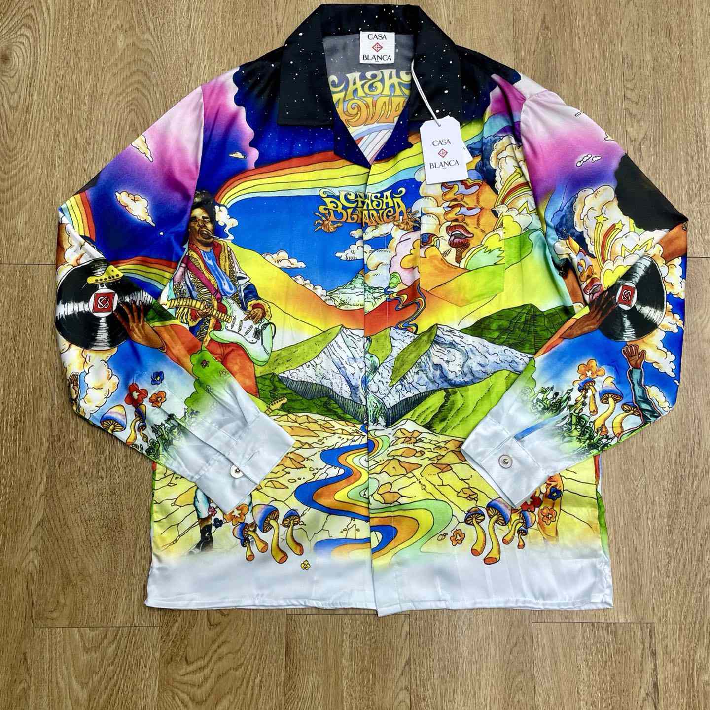 Casablanca La Musique Long Sleeve Silk Shirt   CA3550 - DopestKickz