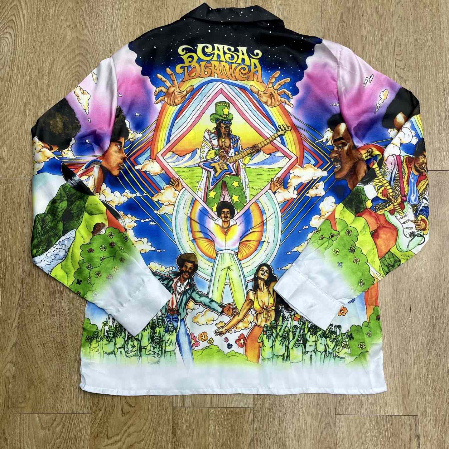 Casablanca La Musique Long Sleeve Silk Shirt   CA3550 - DopestKickz