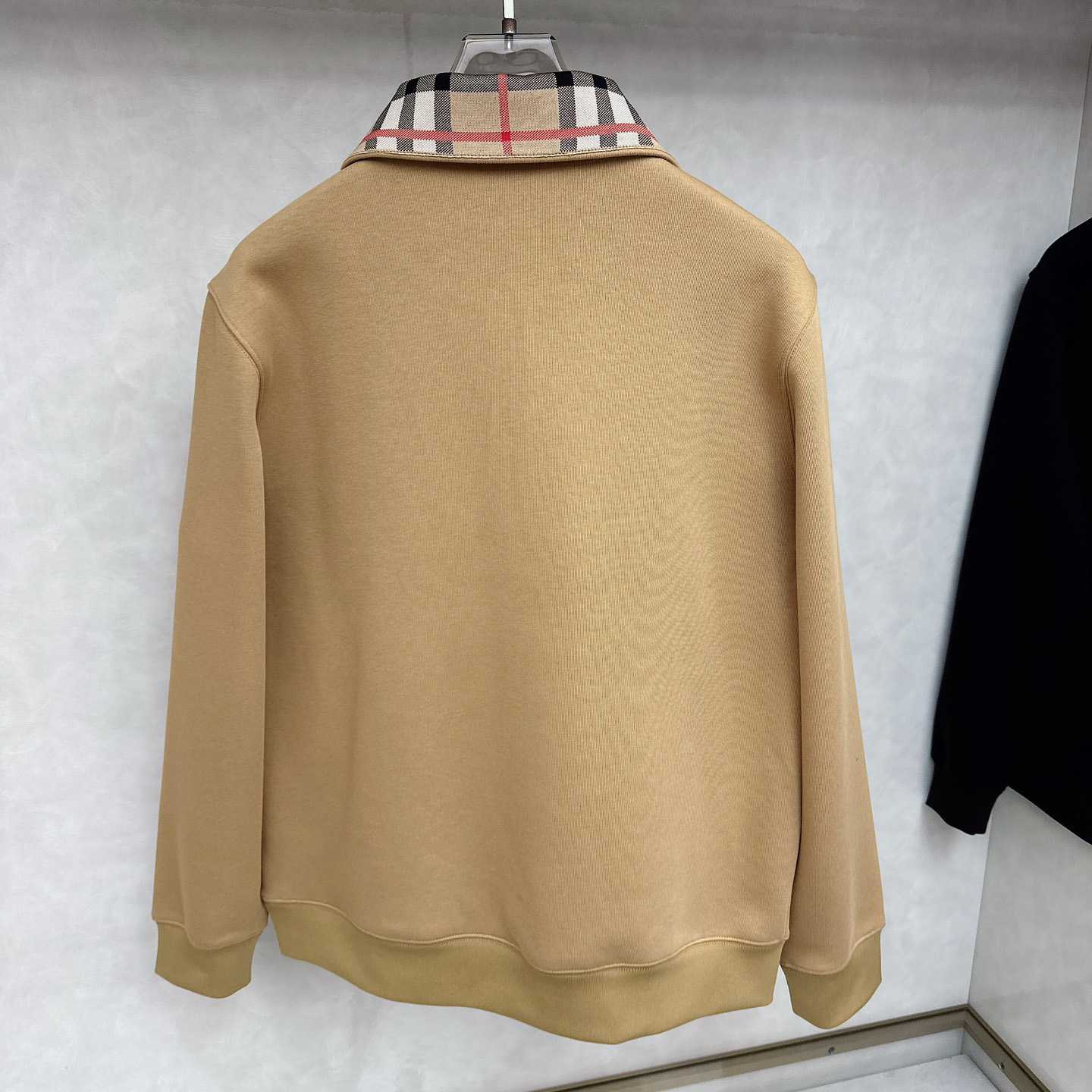 Burberry Check Collar Cotton Half-zip Sweatshirt - DopestKickz