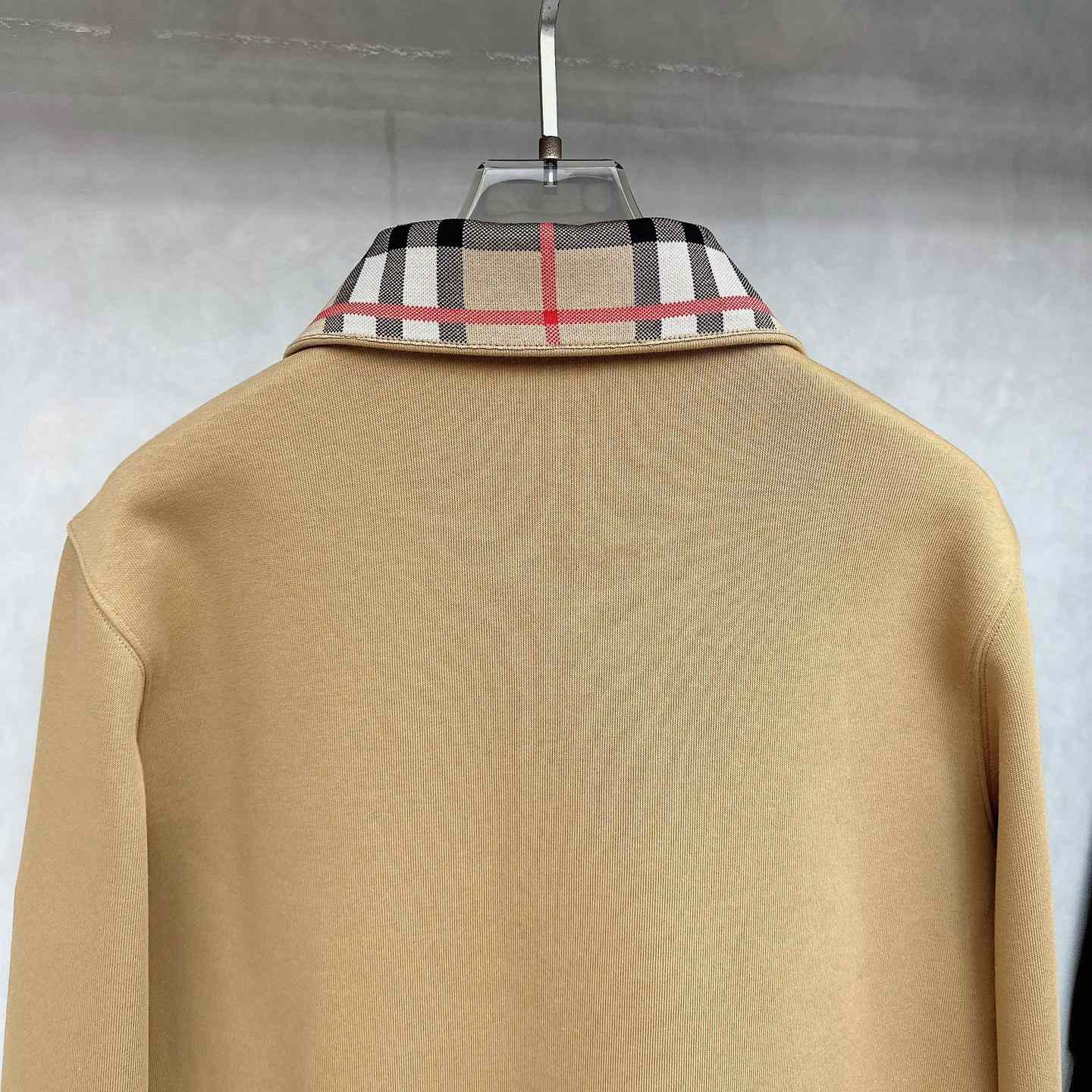 Burberry Check Collar Cotton Half-zip Sweatshirt - DopestKickz