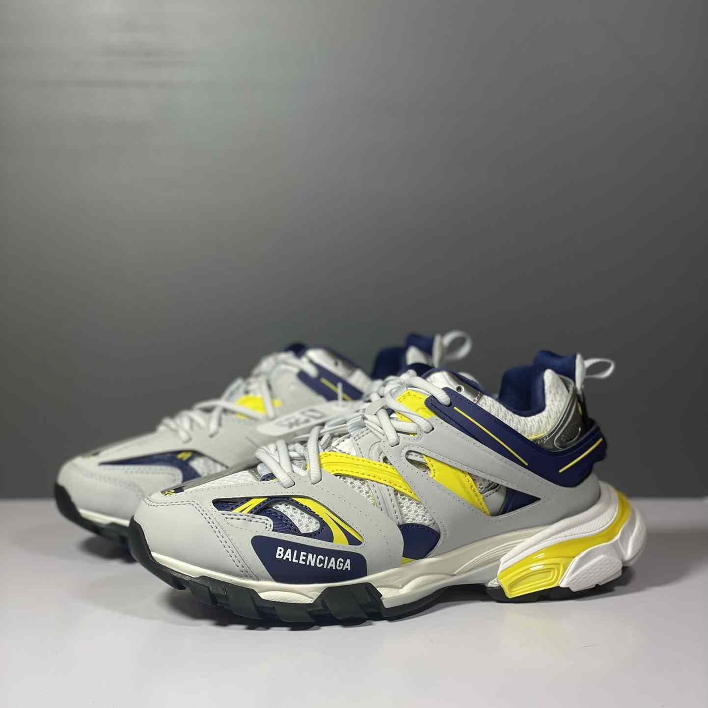 Balenciaga Track Sneaker 'White Dark Blue Yellow' - DopestKickz