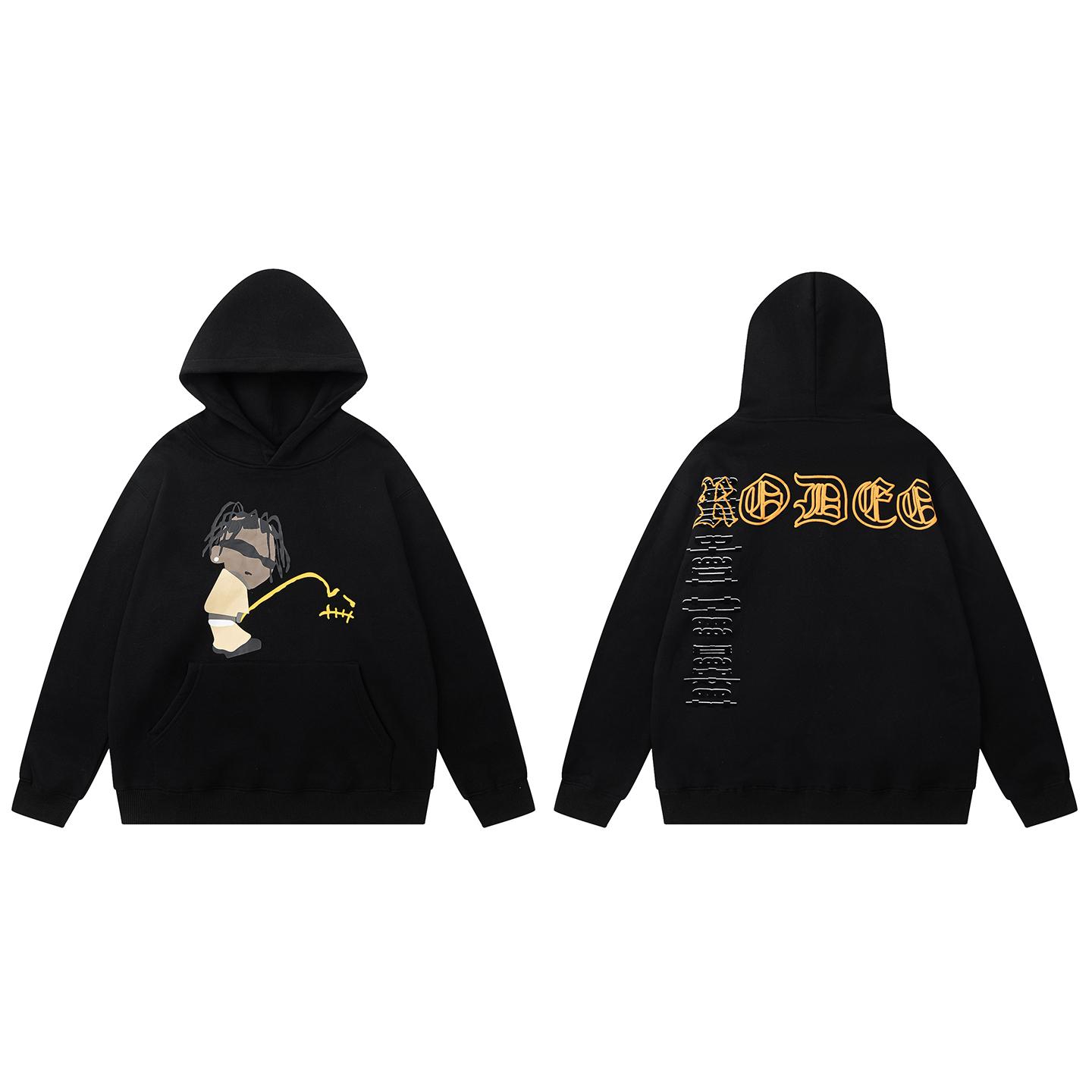 Travis Scott Cactus Jack x CPFM Rodeo Track 8 Hoodie In Black - DopestKickz