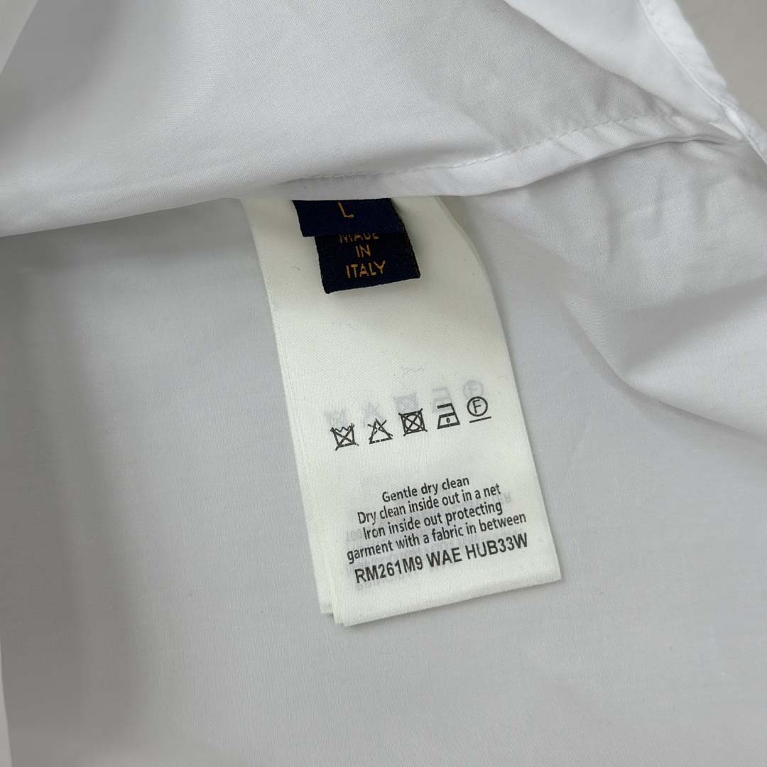 Louis Vuitton Embossed Signature Long-Sleeved Cotton Shirt   1AHVY7 - DopestKickz