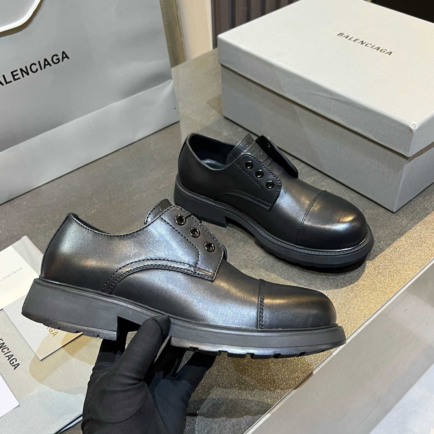 Balenciaga Truck Derby in black soft bullskin - DopestKickz