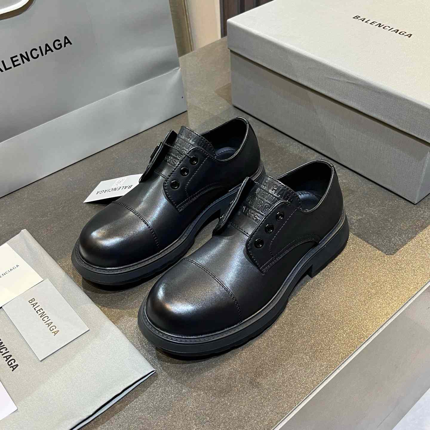 Balenciaga Truck Derby in black soft bullskin - DopestKickz