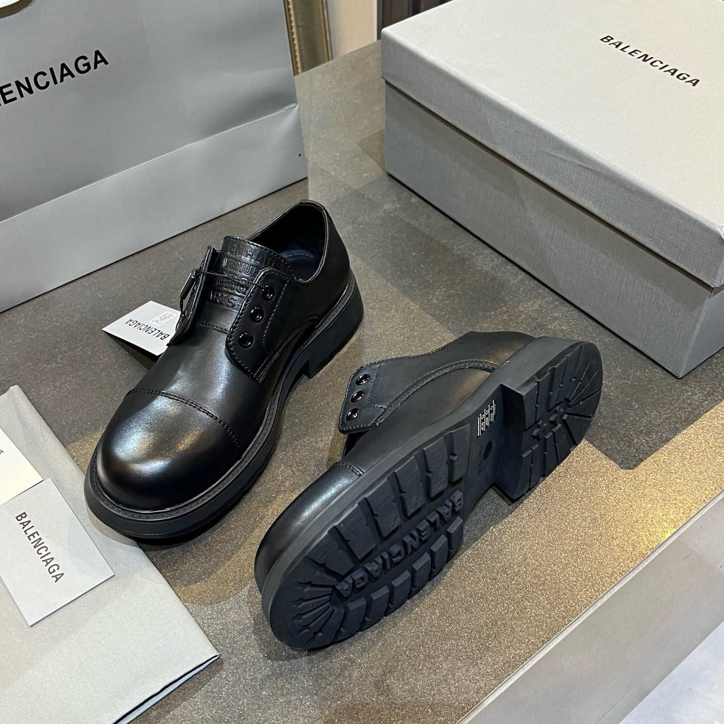 Balenciaga Truck Derby in black soft bullskin - DopestKickz