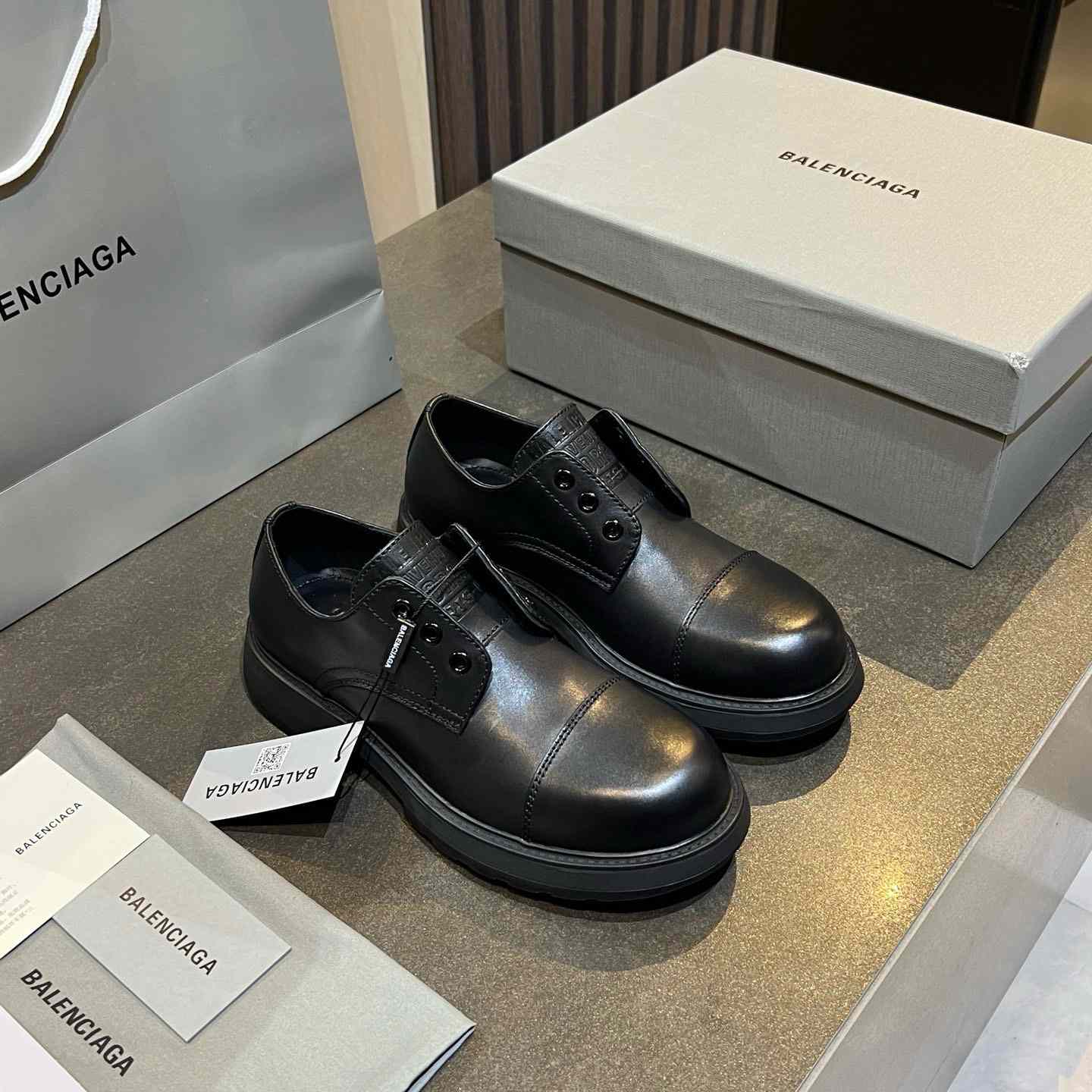 Balenciaga Truck Derby in black soft bullskin - DopestKickz