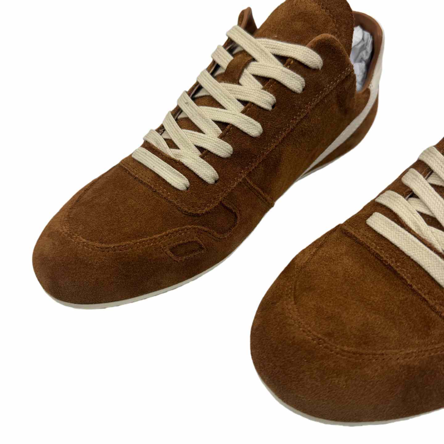 Rick Owens Minimal Sneak Suede Leather Panel Sneakers - DopestKickz