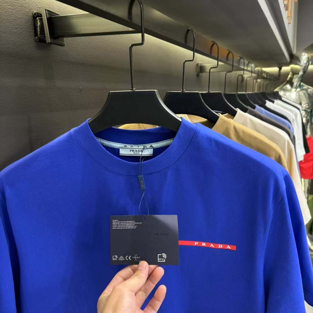 Prada Logo Cotton Tee - DopestKickz