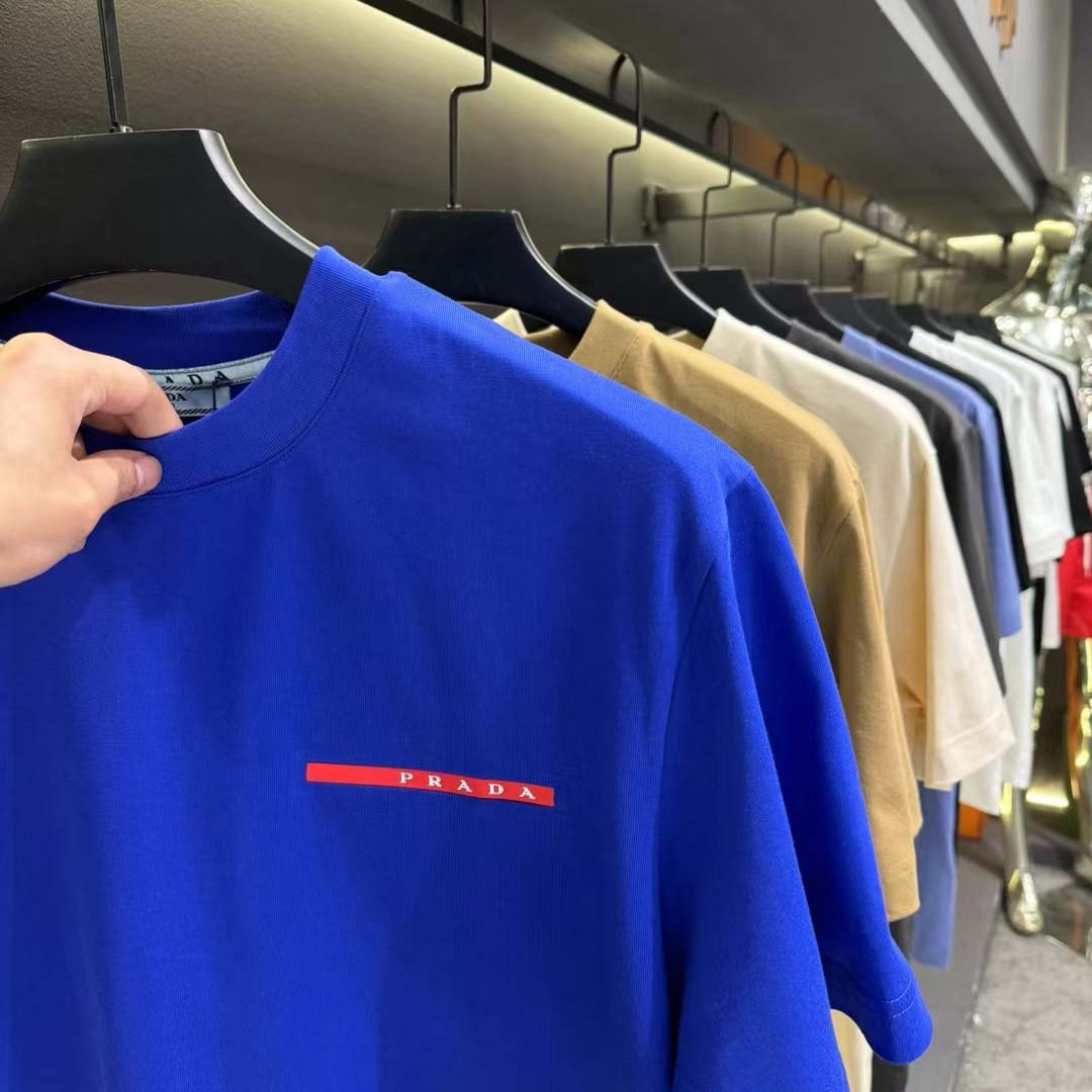 Prada Logo Cotton Tee - DopestKickz