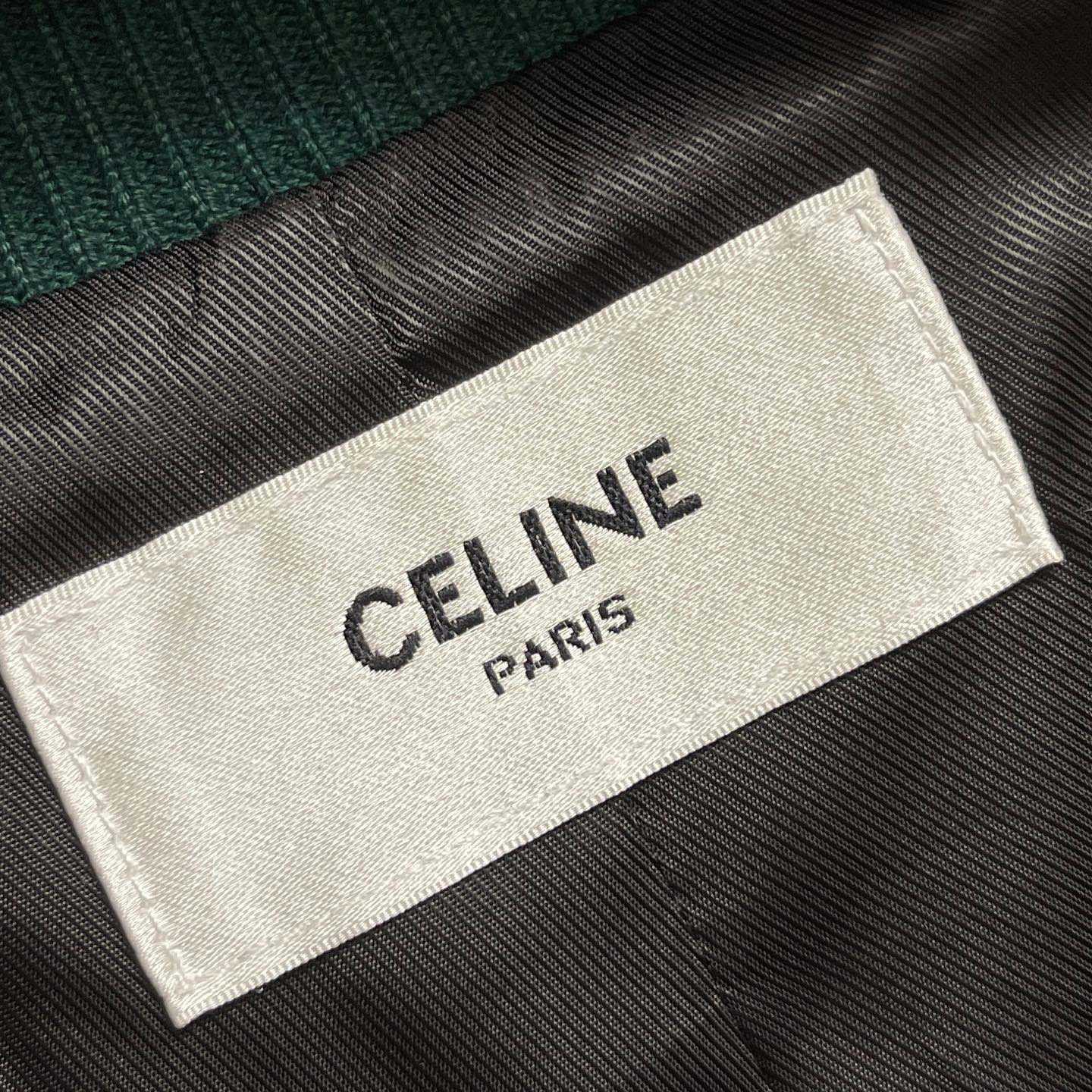 Celine Triomphe Teddy Jacket In Textured Wool - DopestKickz