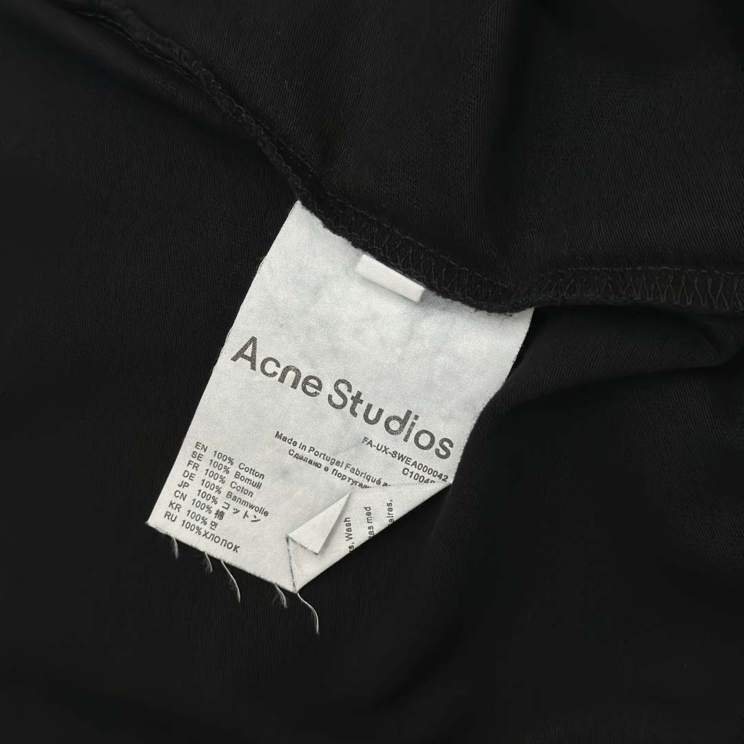 Acne Studios Logo T-shirt - Faded black - DopestKickz