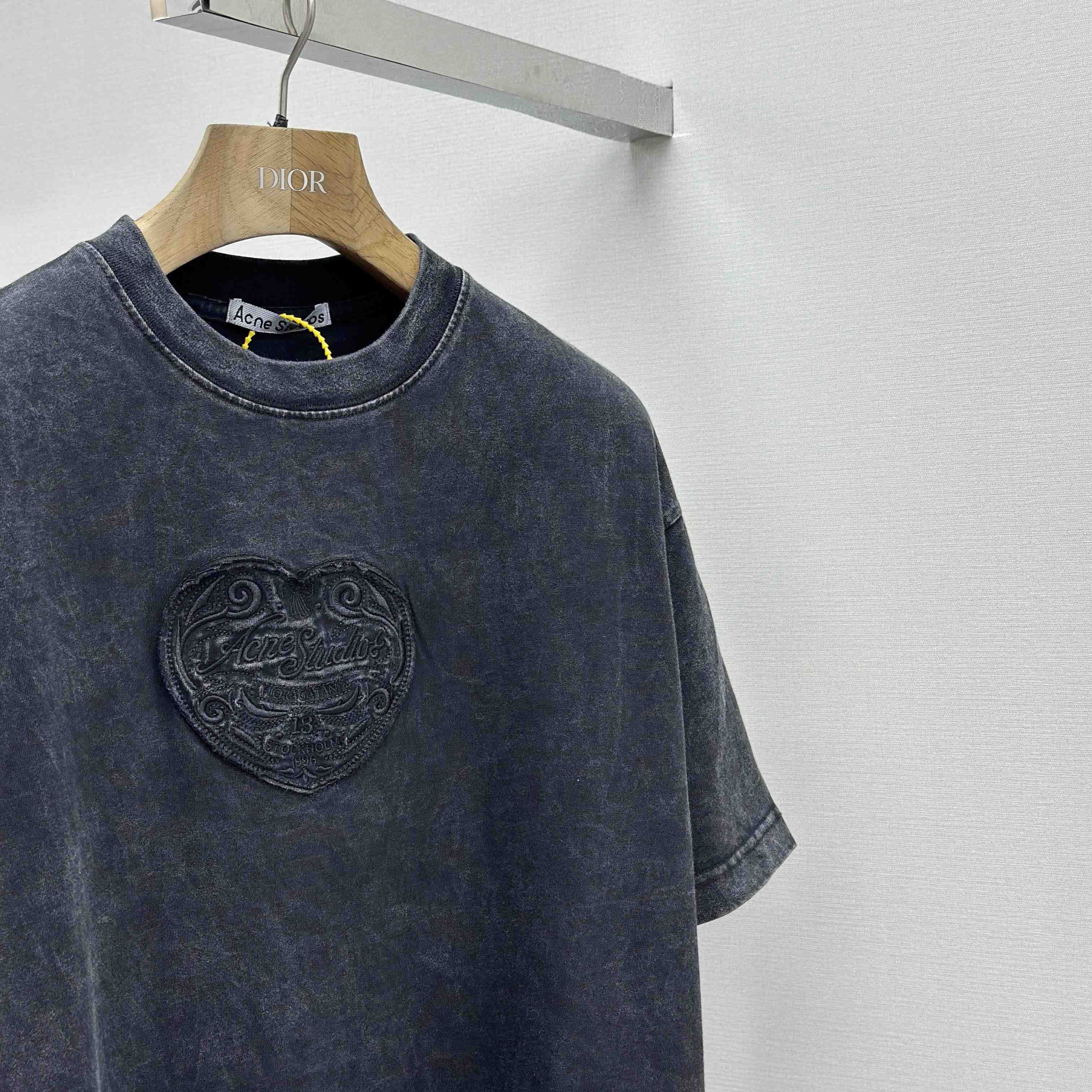 Acne Studios Logo T-shirt - Faded black - DopestKickz
