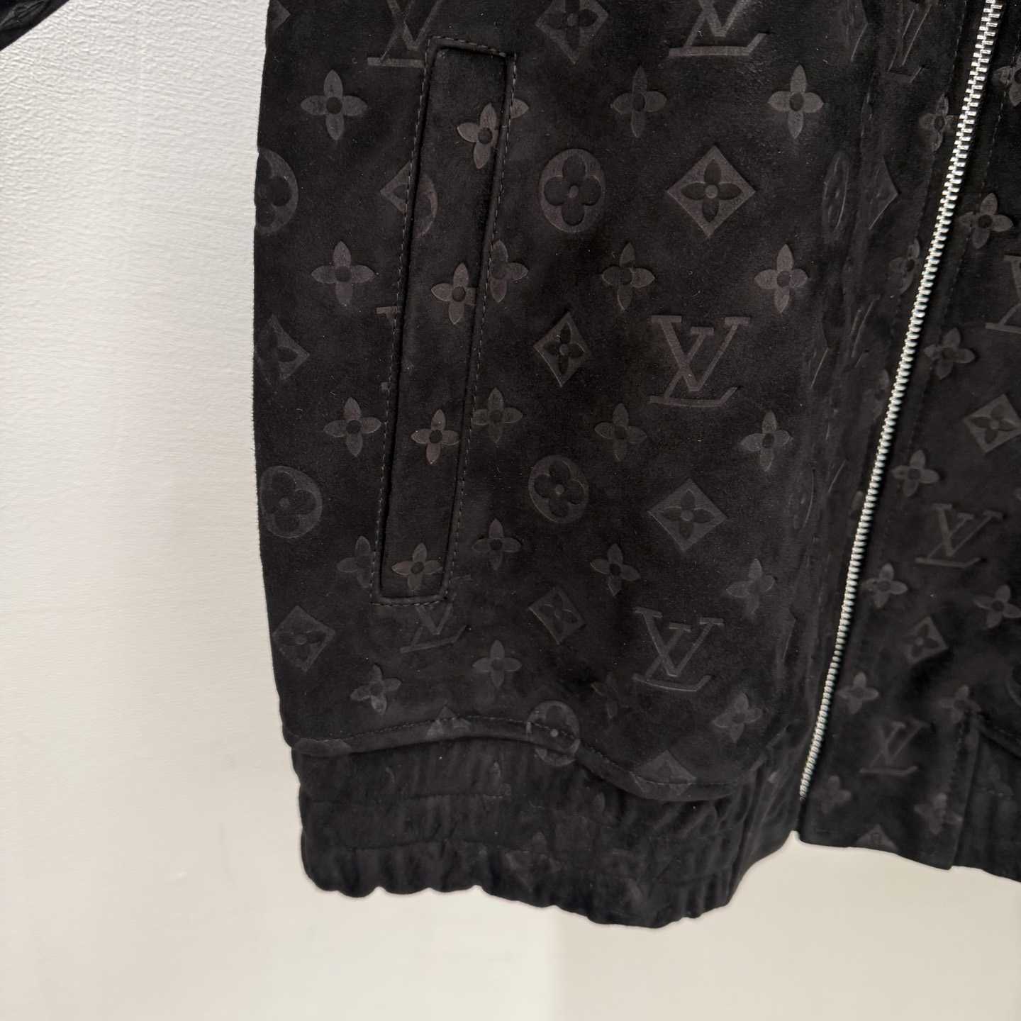 Louis Vuitton Monogram Debossed Suede Tracksuit Jacket   - DopestKickz