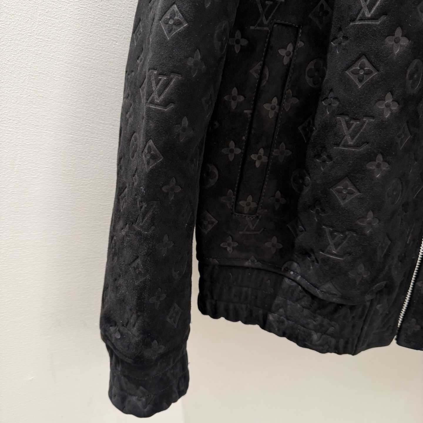 Louis Vuitton Monogram Debossed Suede Tracksuit Jacket   - DopestKickz