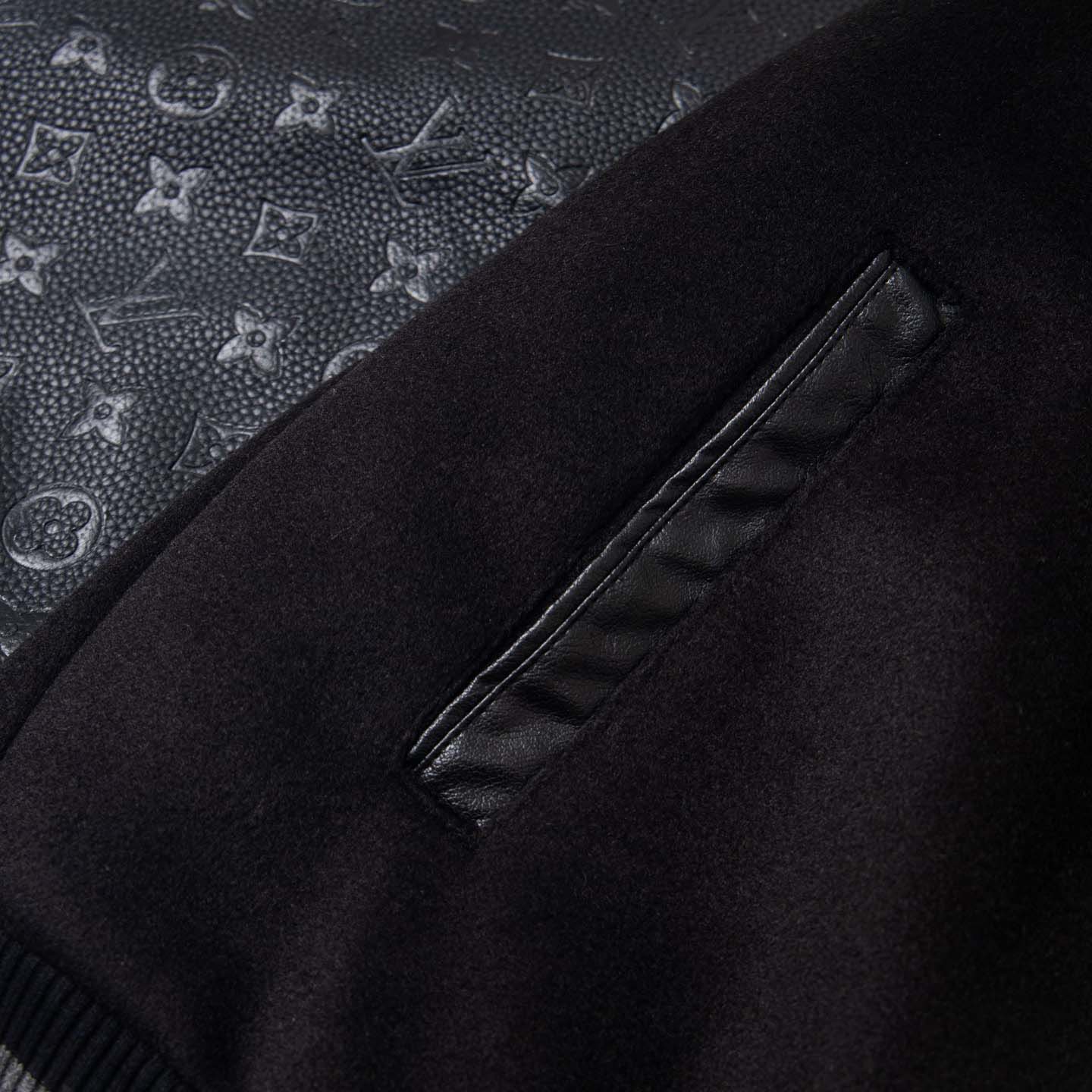  Louis Vuitton Monogram Embossed Leather and Wool Blouson  - DopestKickz