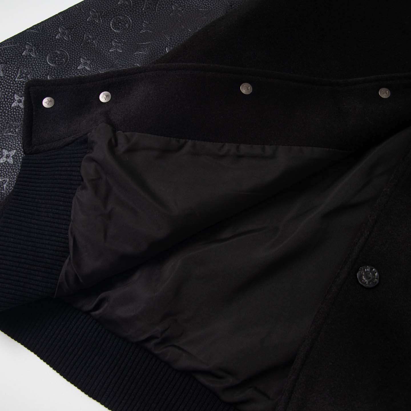  Louis Vuitton Monogram Embossed Leather and Wool Blouson  - DopestKickz