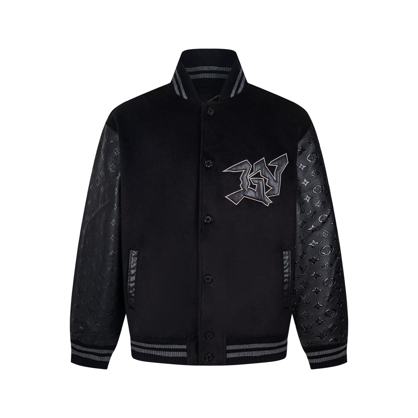  Louis Vuitton Monogram Embossed Leather and Wool Blouson  - DopestKickz