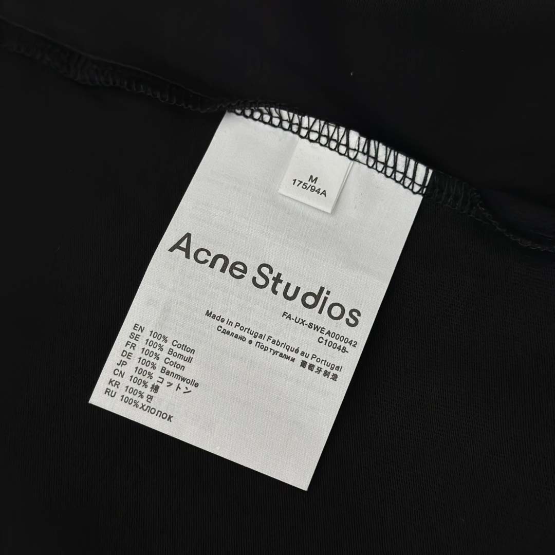 Acne Studios Logo T-shirt-Faded black - DopestKickz