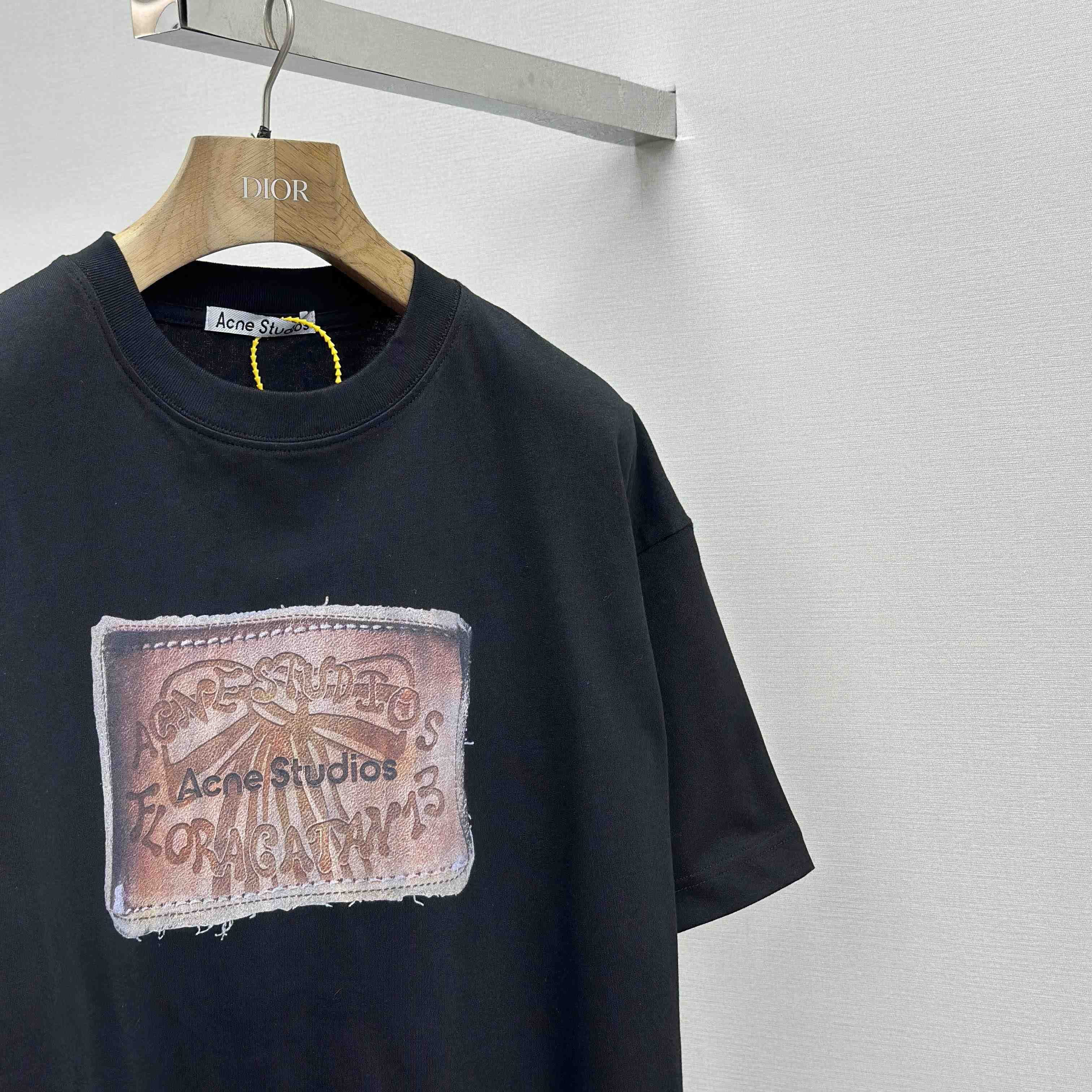Acne Studios Logo T-shirt-Faded black - DopestKickz