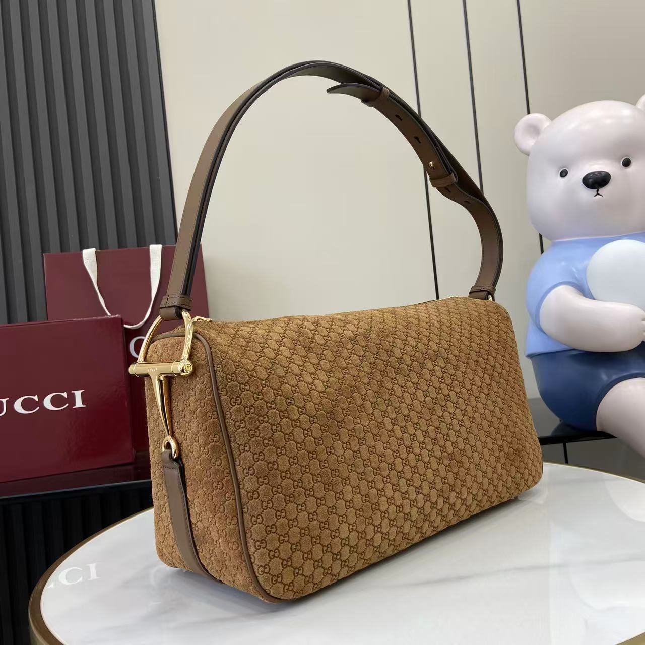 Gucci Half Horsebit Large Shoulder Bag - DopestKickz