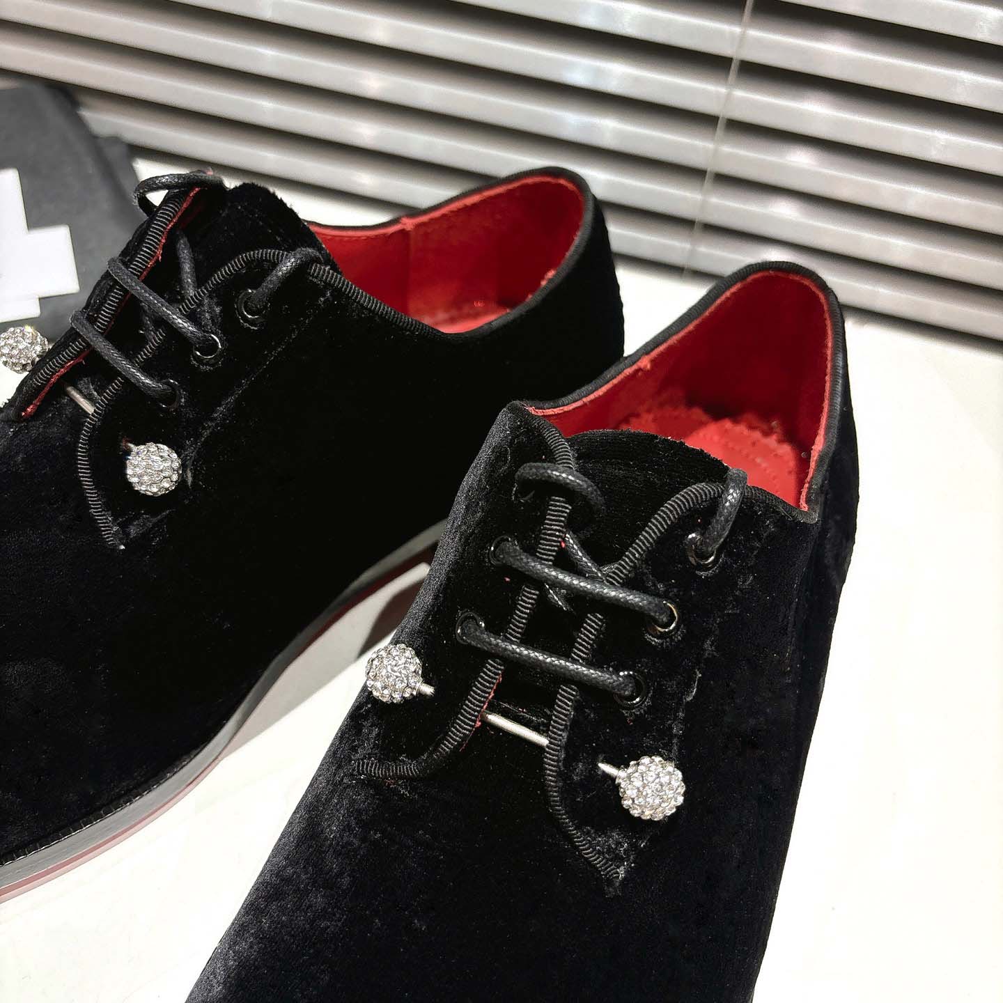 Christian Louboutin Chambeliss Night Strass Derbies - Velvet - DopestKickz