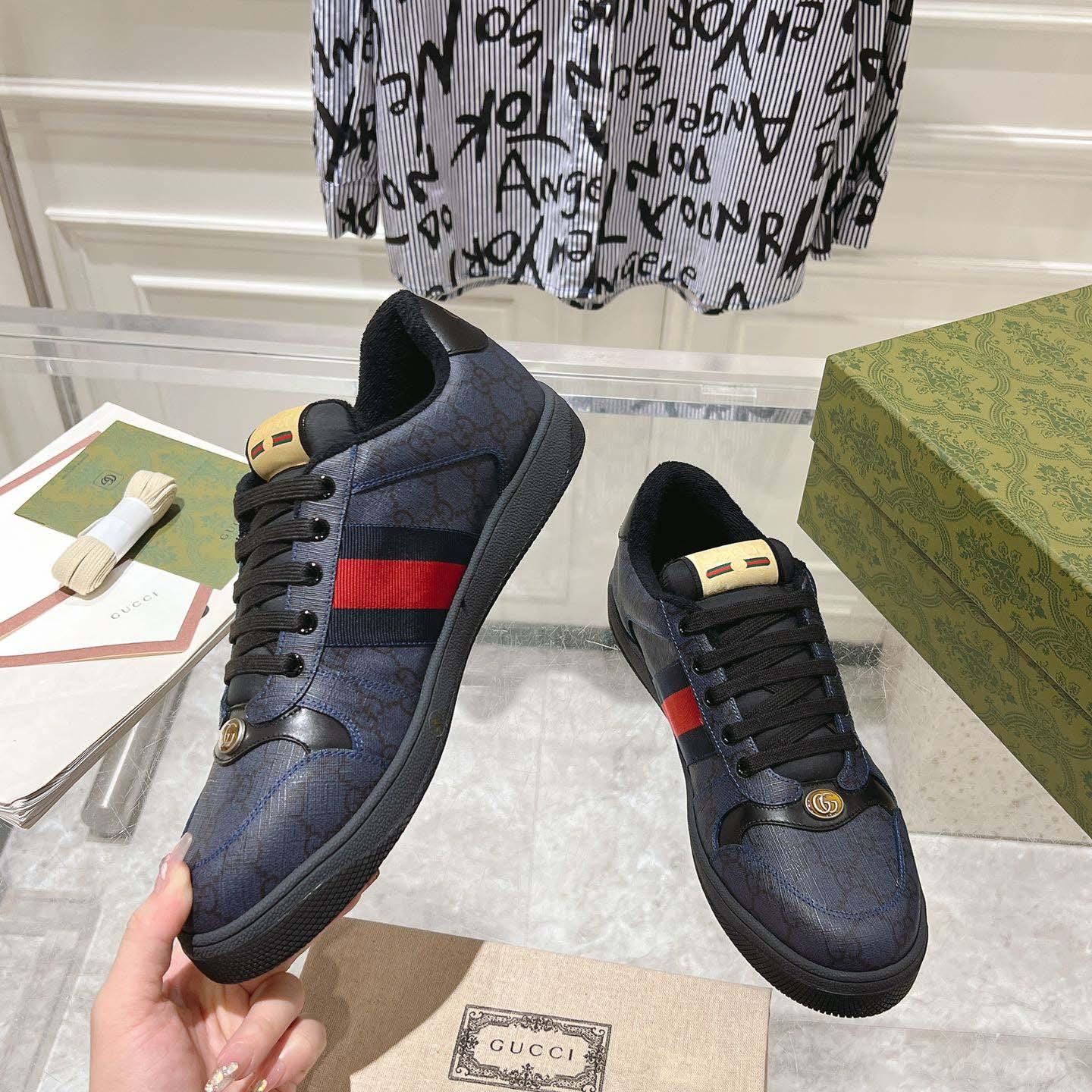 Gucci Screener 'GG Supreme - Dark Blue Red' - DopestKickz