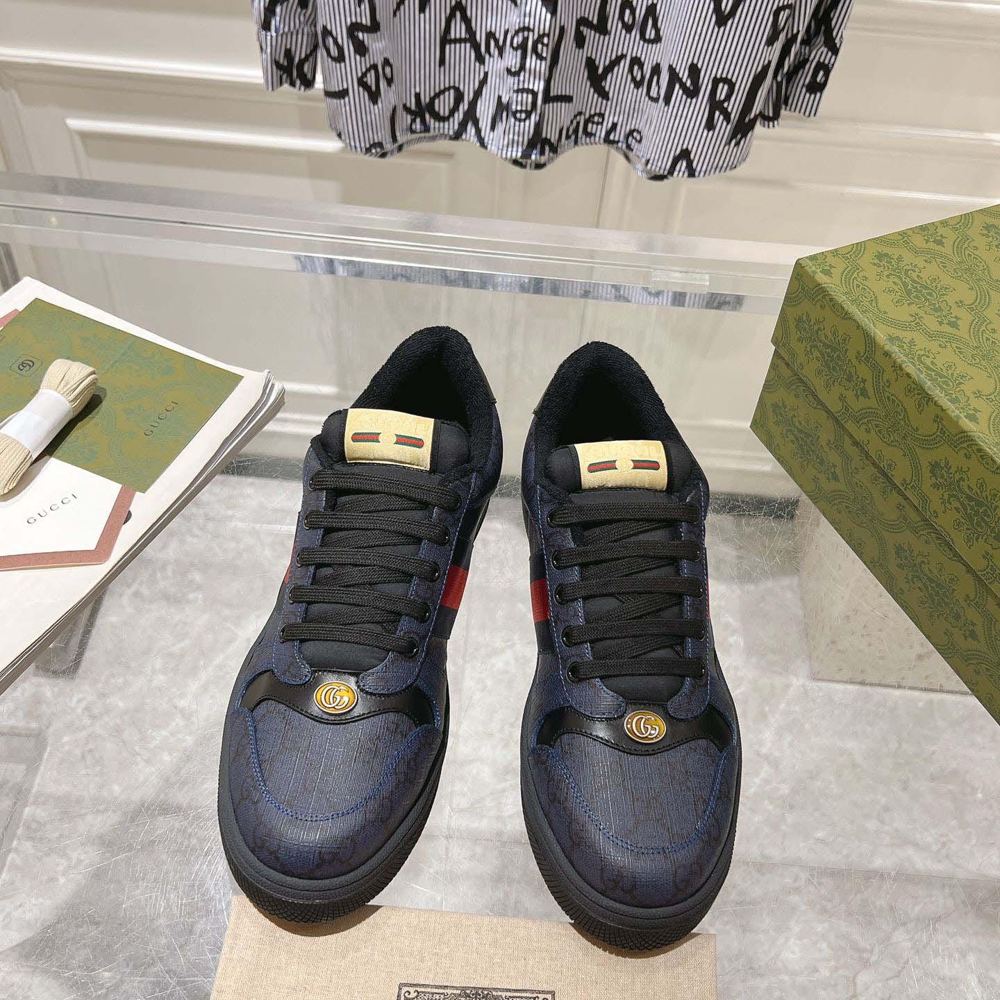 Gucci Screener 'GG Supreme - Dark Blue Red' - DopestKickz