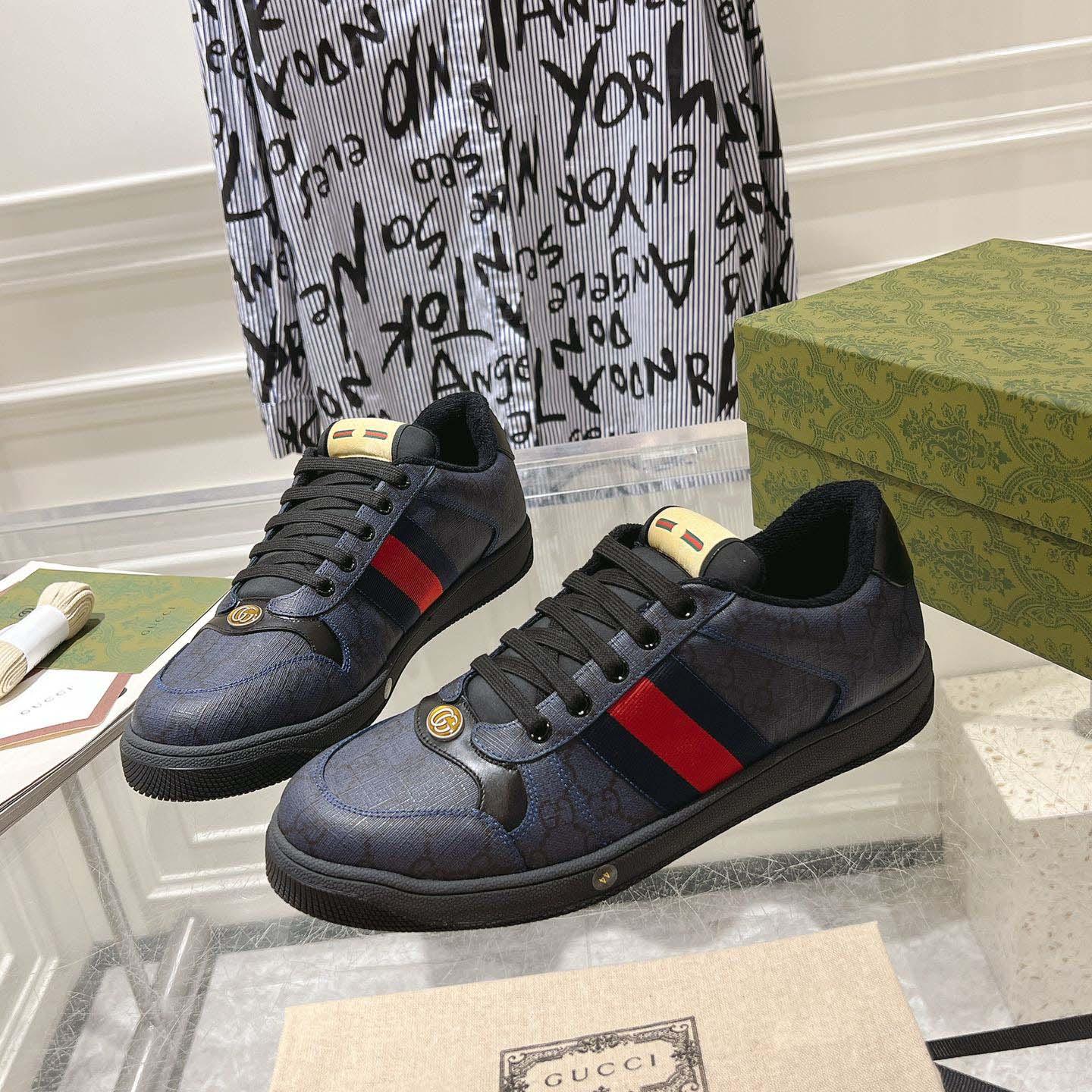 Gucci Screener 'GG Supreme - Dark Blue Red' - DopestKickz