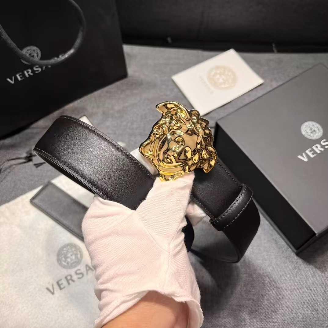 Versace Leather Belt   40mm - DopestKickz